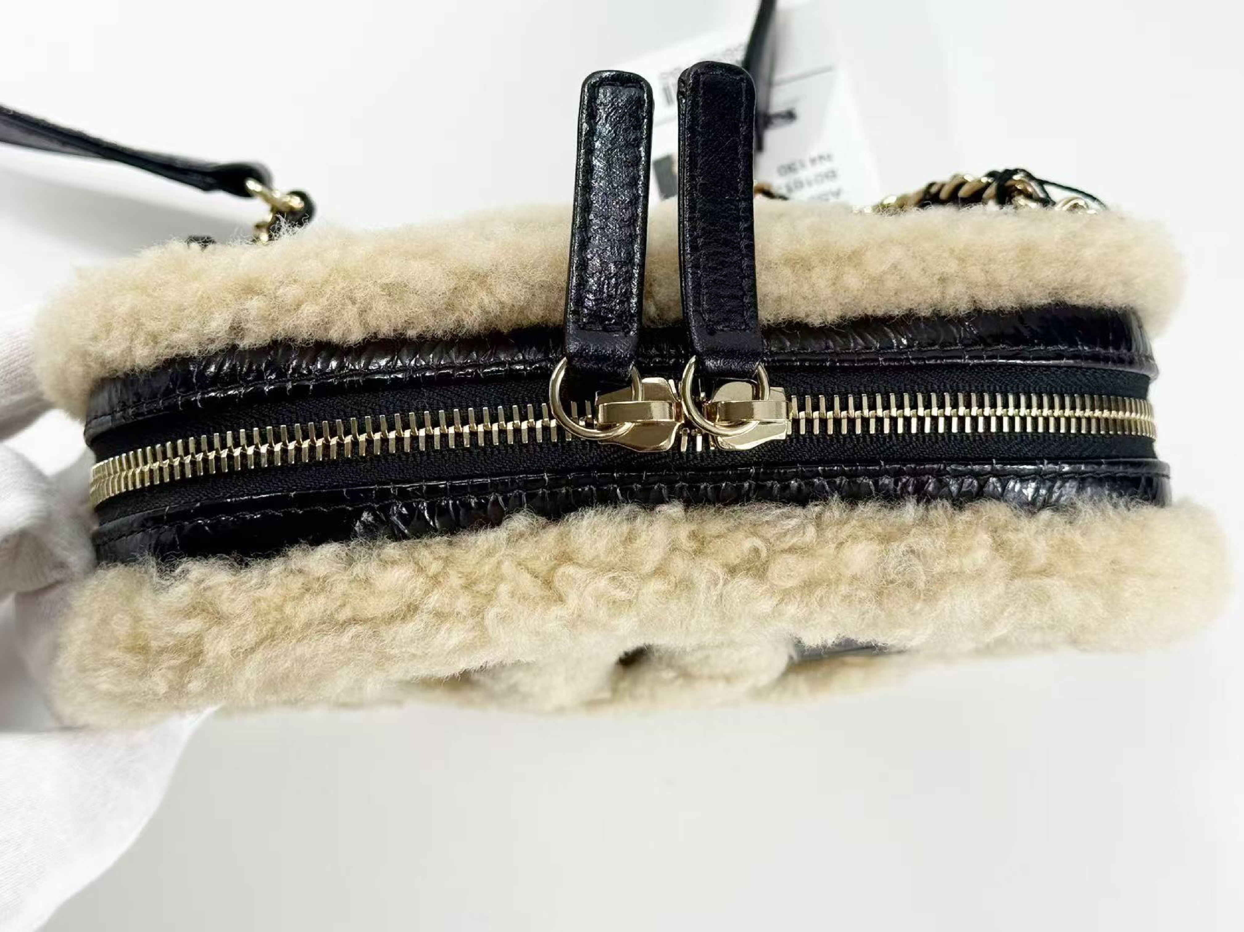 Large Coco Mouton Waist Pouch with Wrinkled Coco Charm, W18/H11/D5cm (approx.), Serial Number in the 28 range, with Authenticity Card and Seal, Gold Hardware, 28858708 Shoulder Bag — view 7