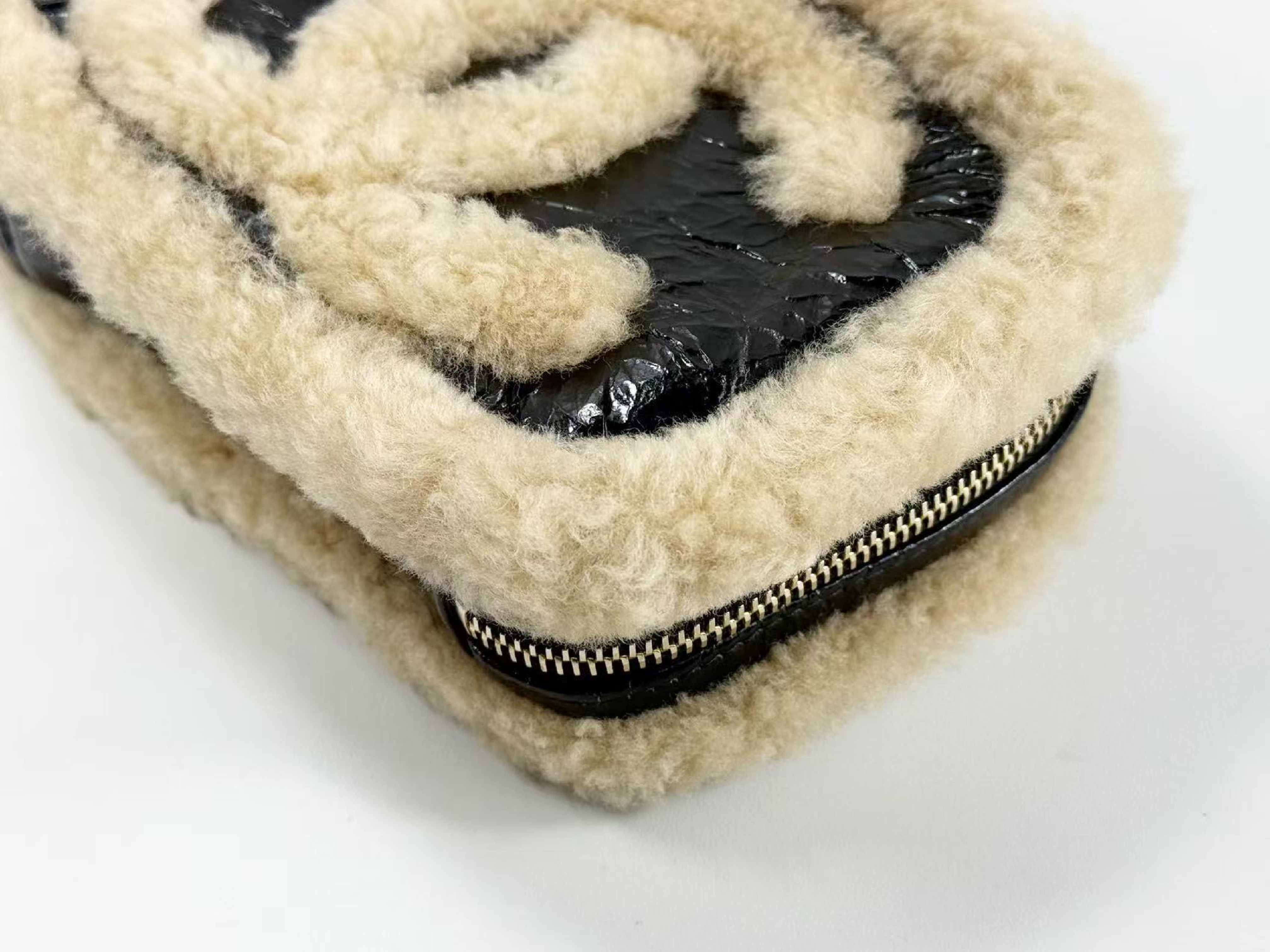 Large Coco Mouton Waist Pouch with Wrinkled Coco Charm, W18/H11/D5cm (approx.), Serial Number in the 28 range, with Authenticity Card and Seal, Gold Hardware, 28858708 Shoulder Bag — view 10