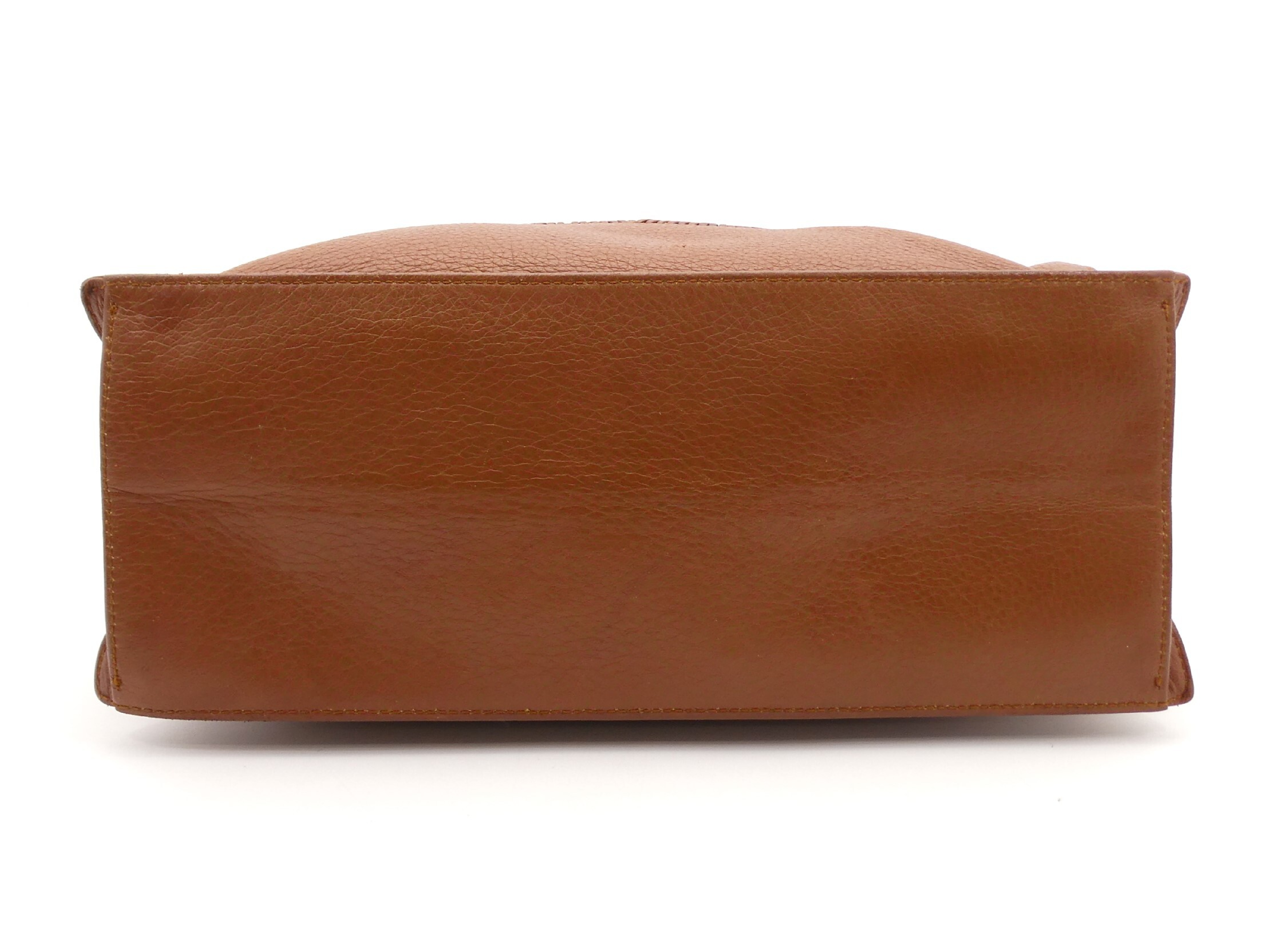 Coco Mark Leather Wood Handle Handbag — view 5