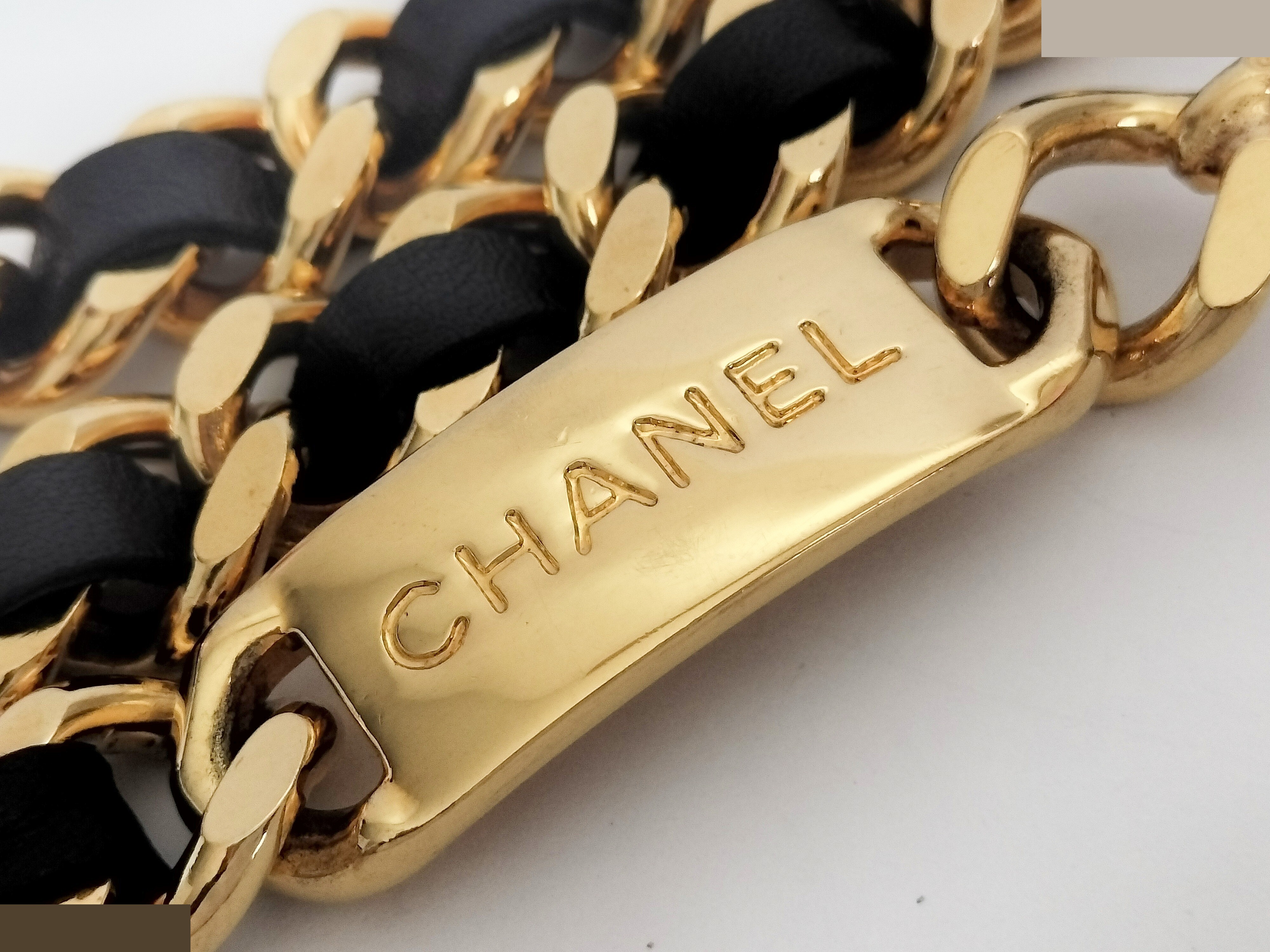 Coco Leather Gold Chain Belt (Chain approx. 81cm) — view 5