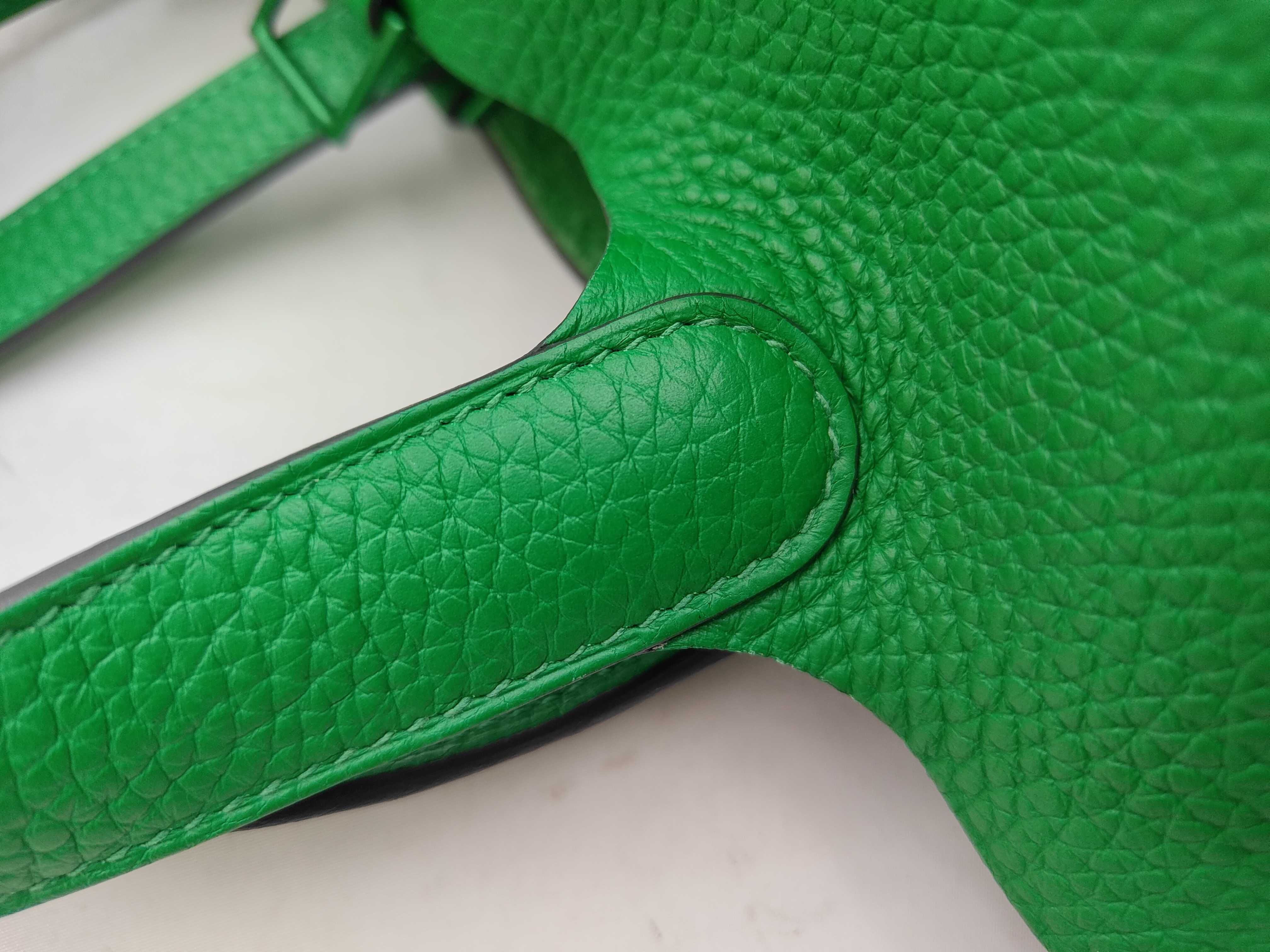 Picotin Lock PM Monochrome So Green Taurillon Clemence Bamboo Z Stamp Handbag — view 5