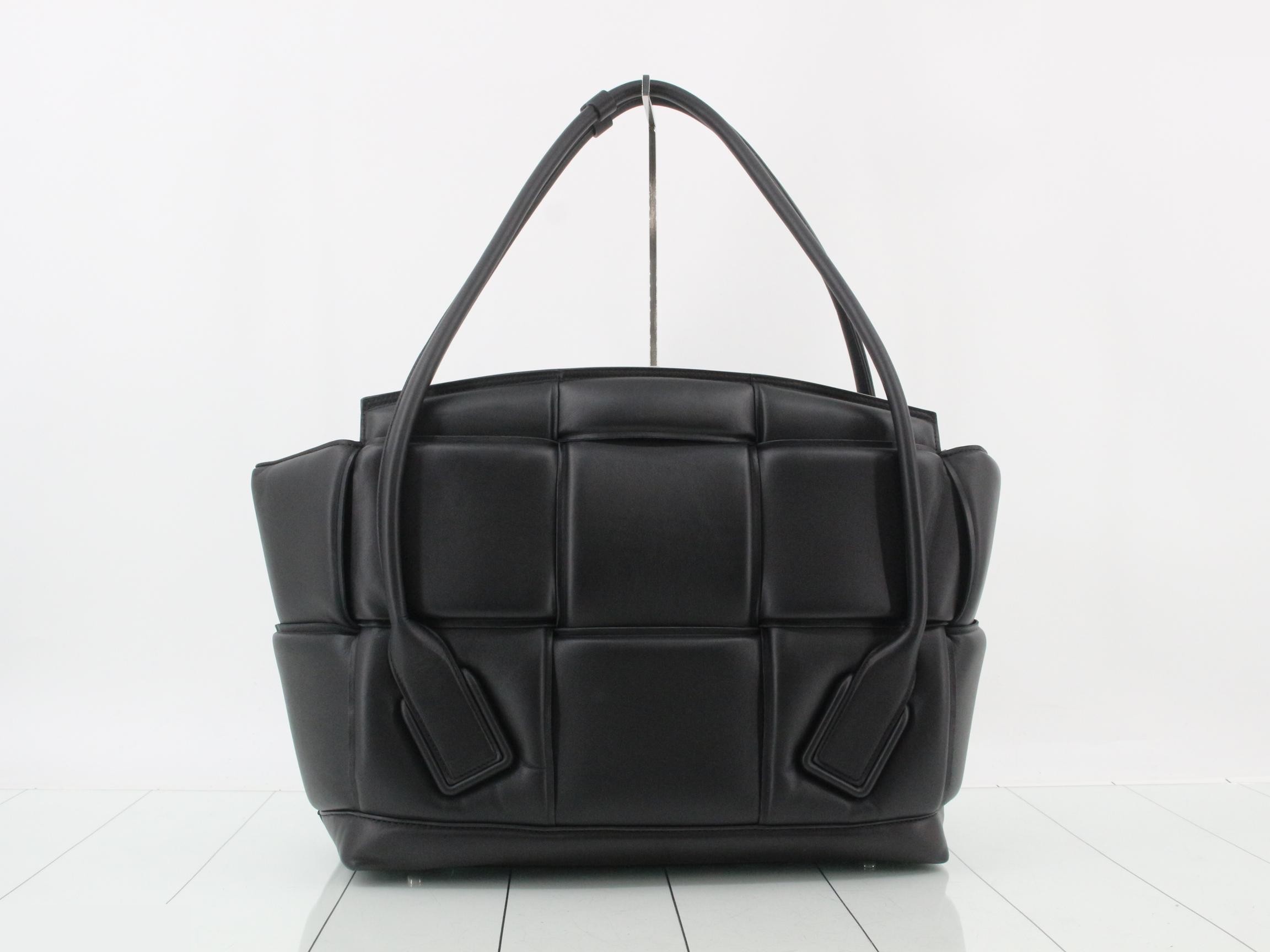 Leather tote bag, black — view 2