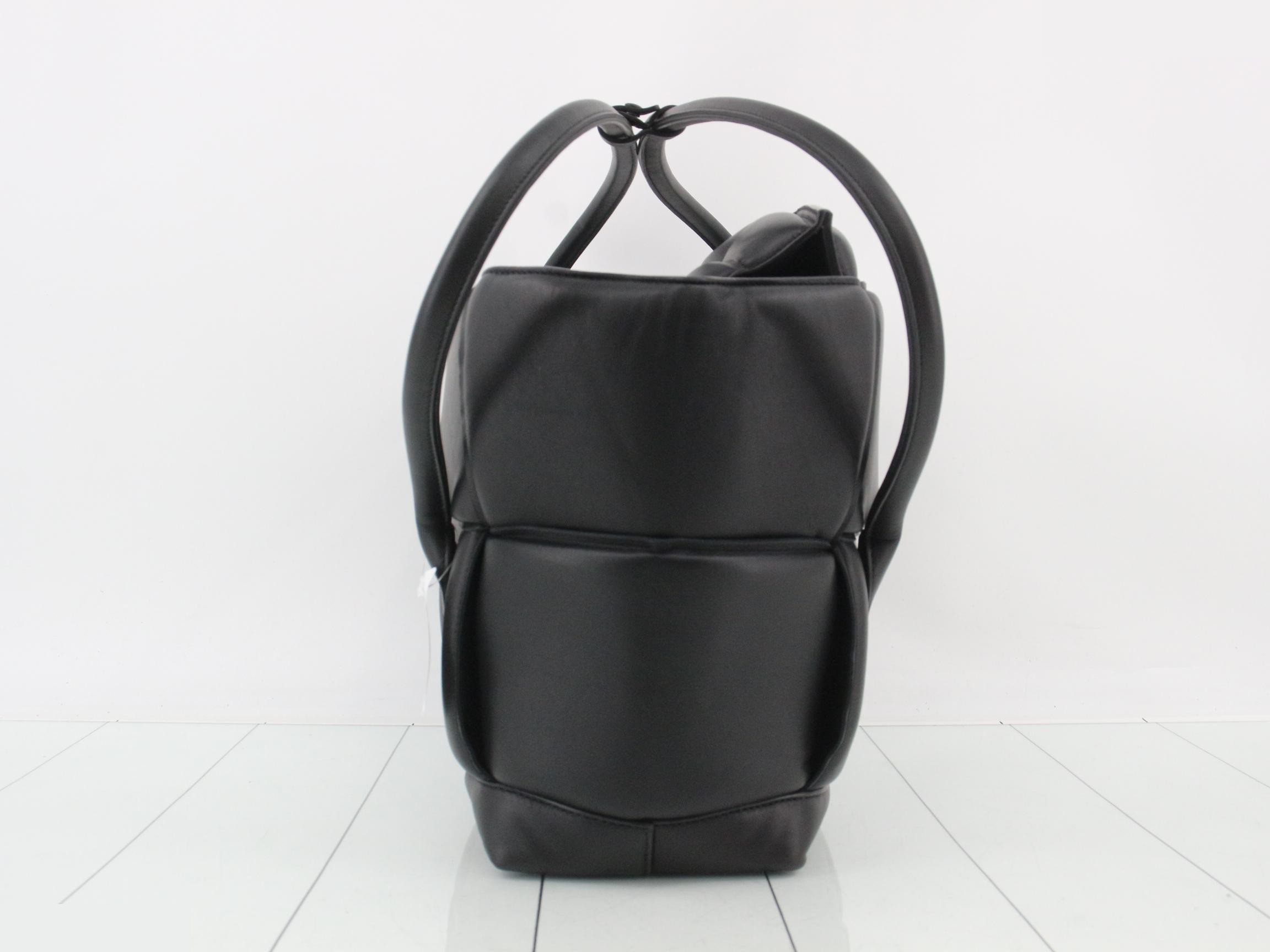 Leather tote bag, black — view 3