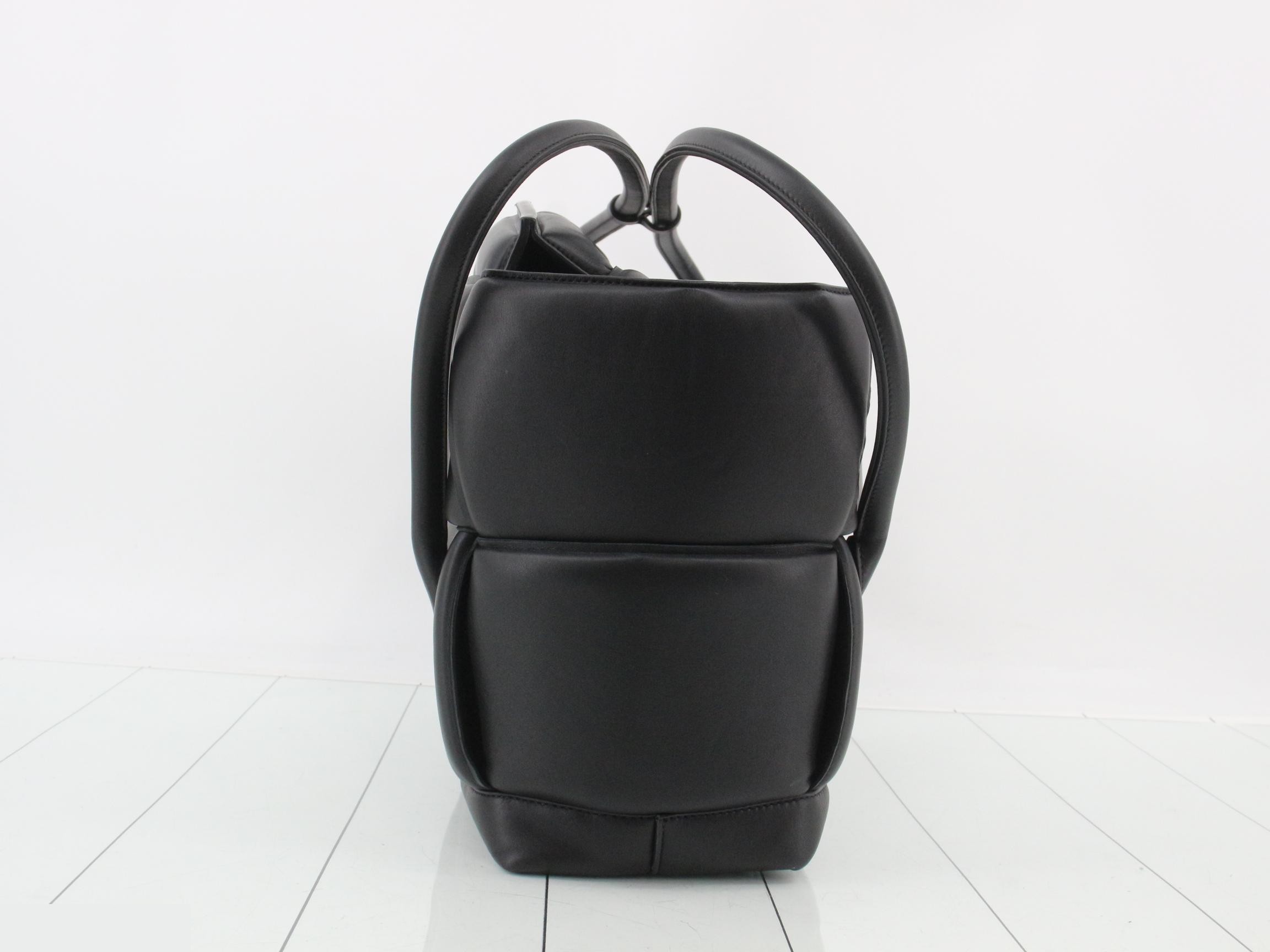 Leather tote bag, black — view 4