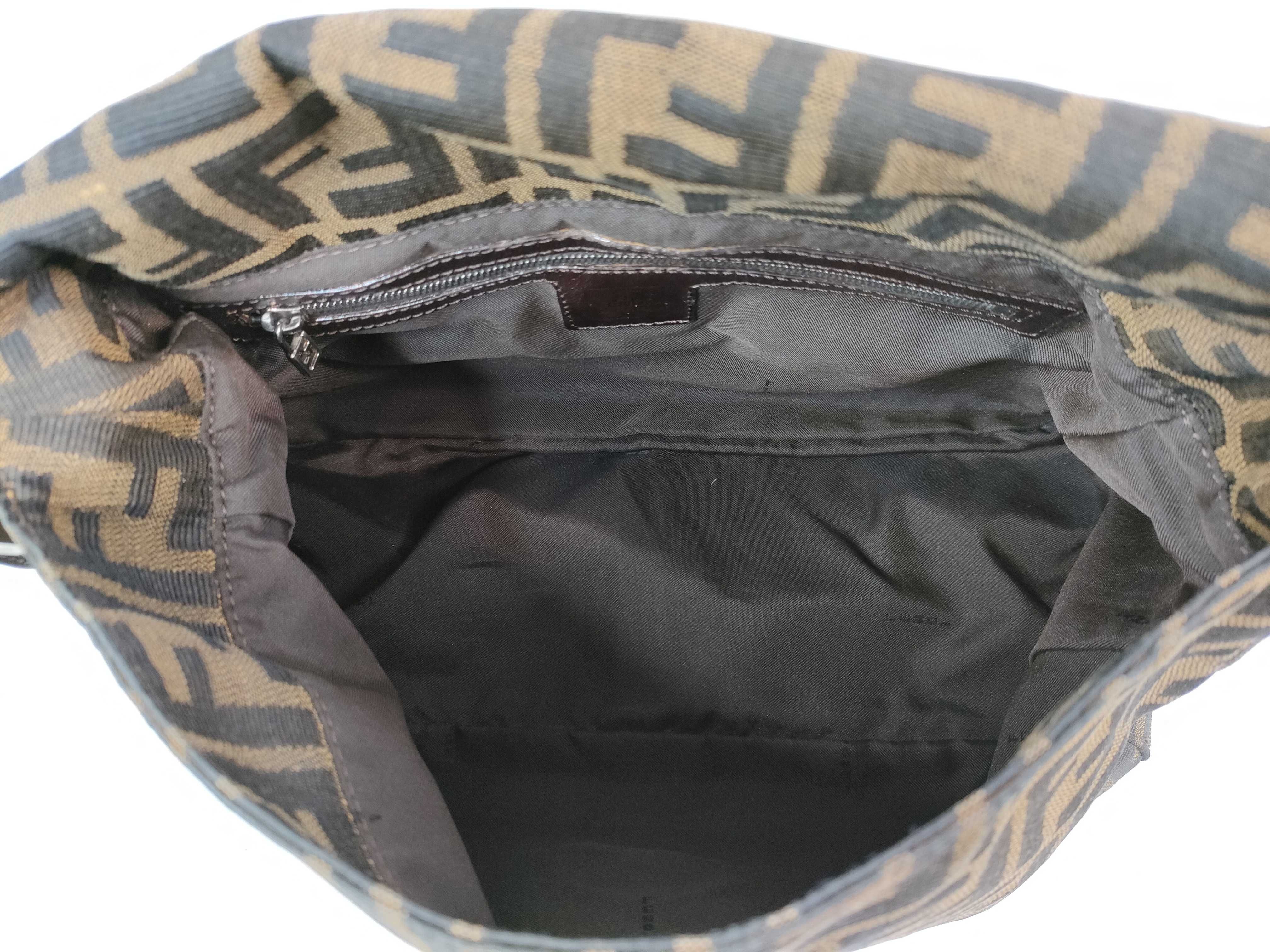 Mamma Fendi Mamma Bucket Zucca Canvas Shoulder Bag Brown Shoulder Bag — view 12
