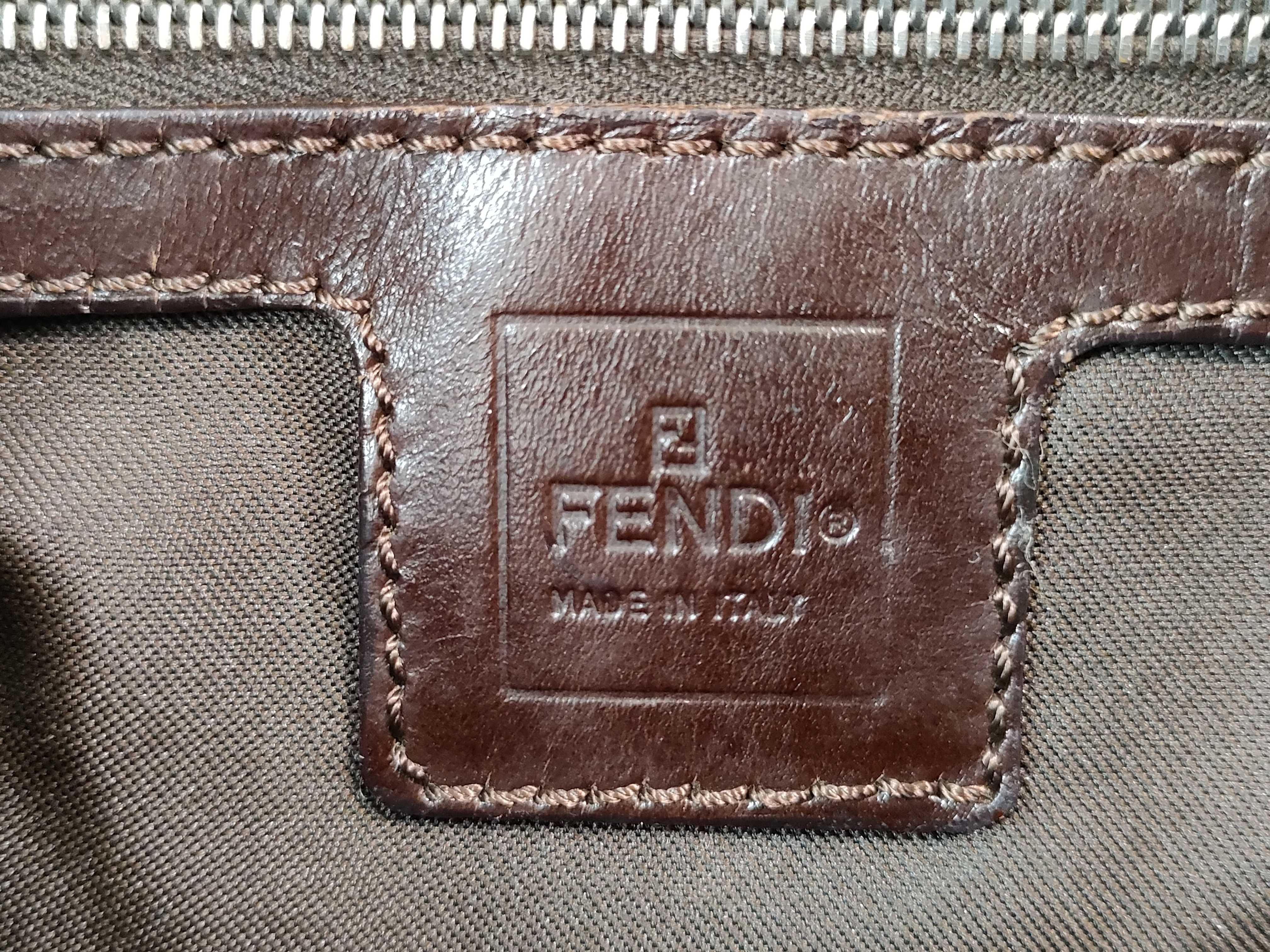 Mamma Fendi Mamma Bucket Zucca Canvas Shoulder Bag Brown Shoulder Bag — view 14