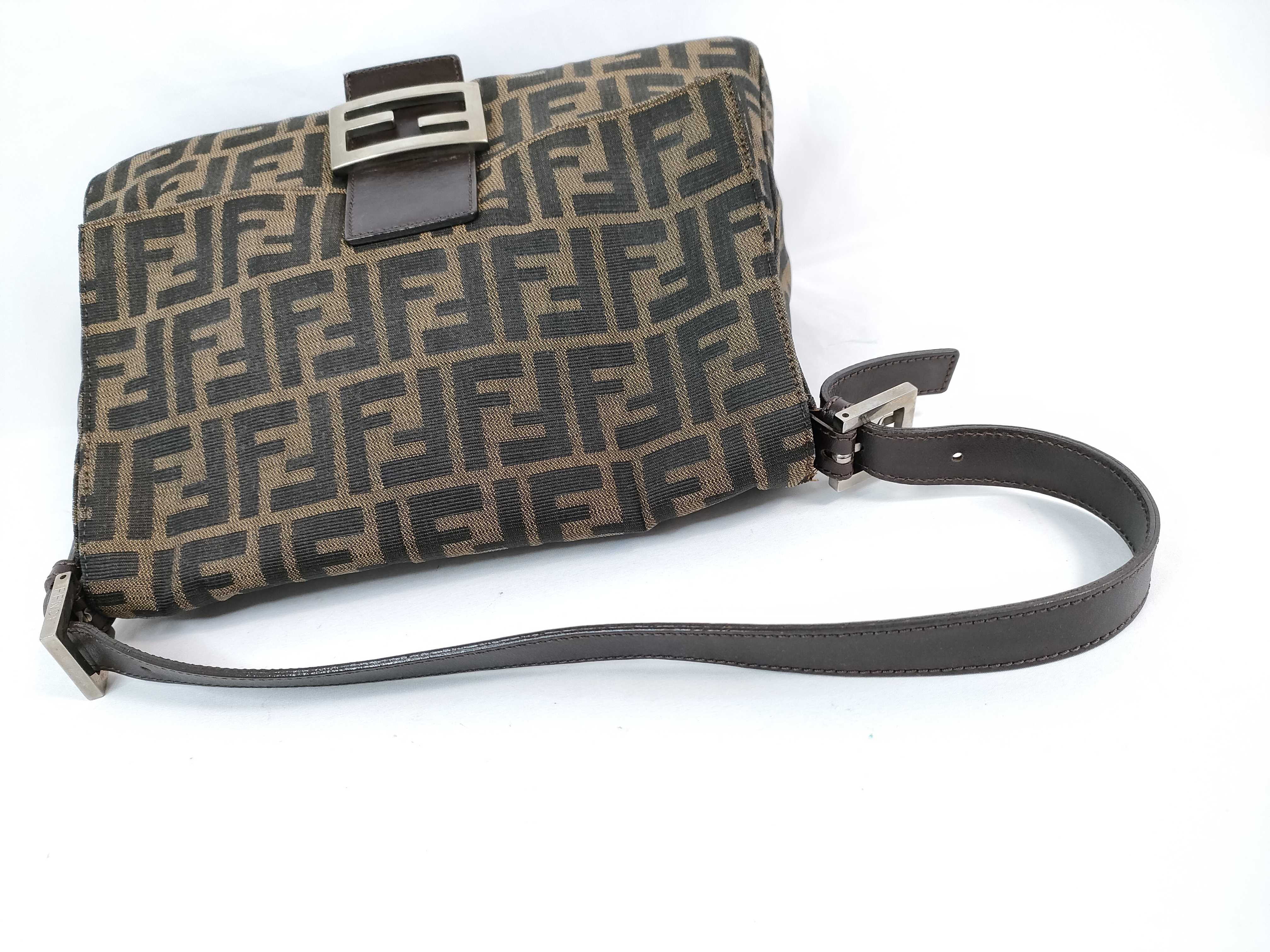 Mamma Fendi Mamma Bucket Zucca Canvas Shoulder Bag Brown Shoulder Bag — view 3