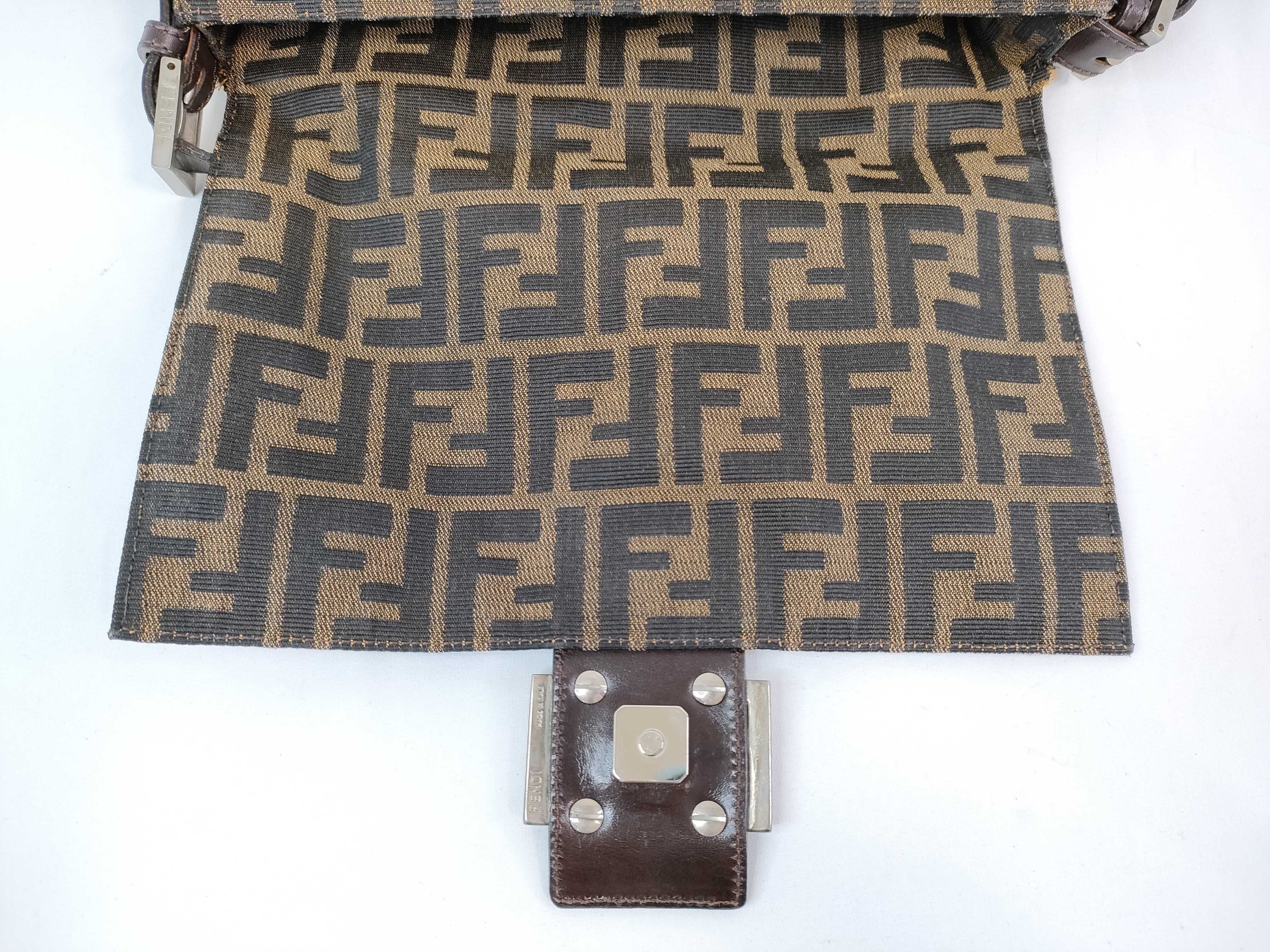 Mamma Fendi Mamma Bucket Zucca Canvas Shoulder Bag Brown Shoulder Bag — view 9