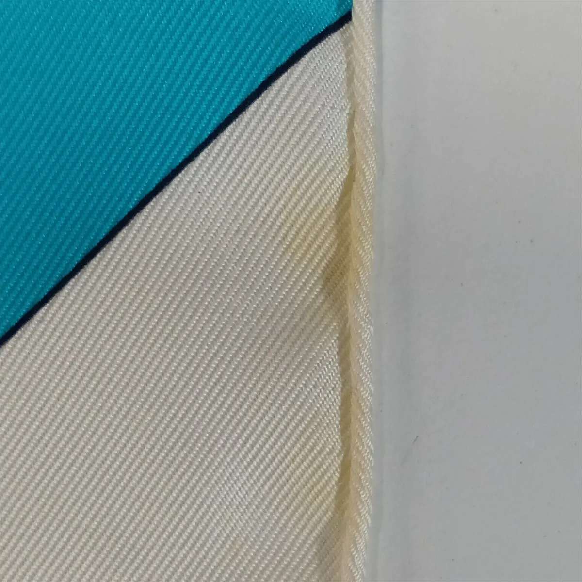 Carre 90 Clic Clac scarf, silk, blue. Shows wear, — view 9