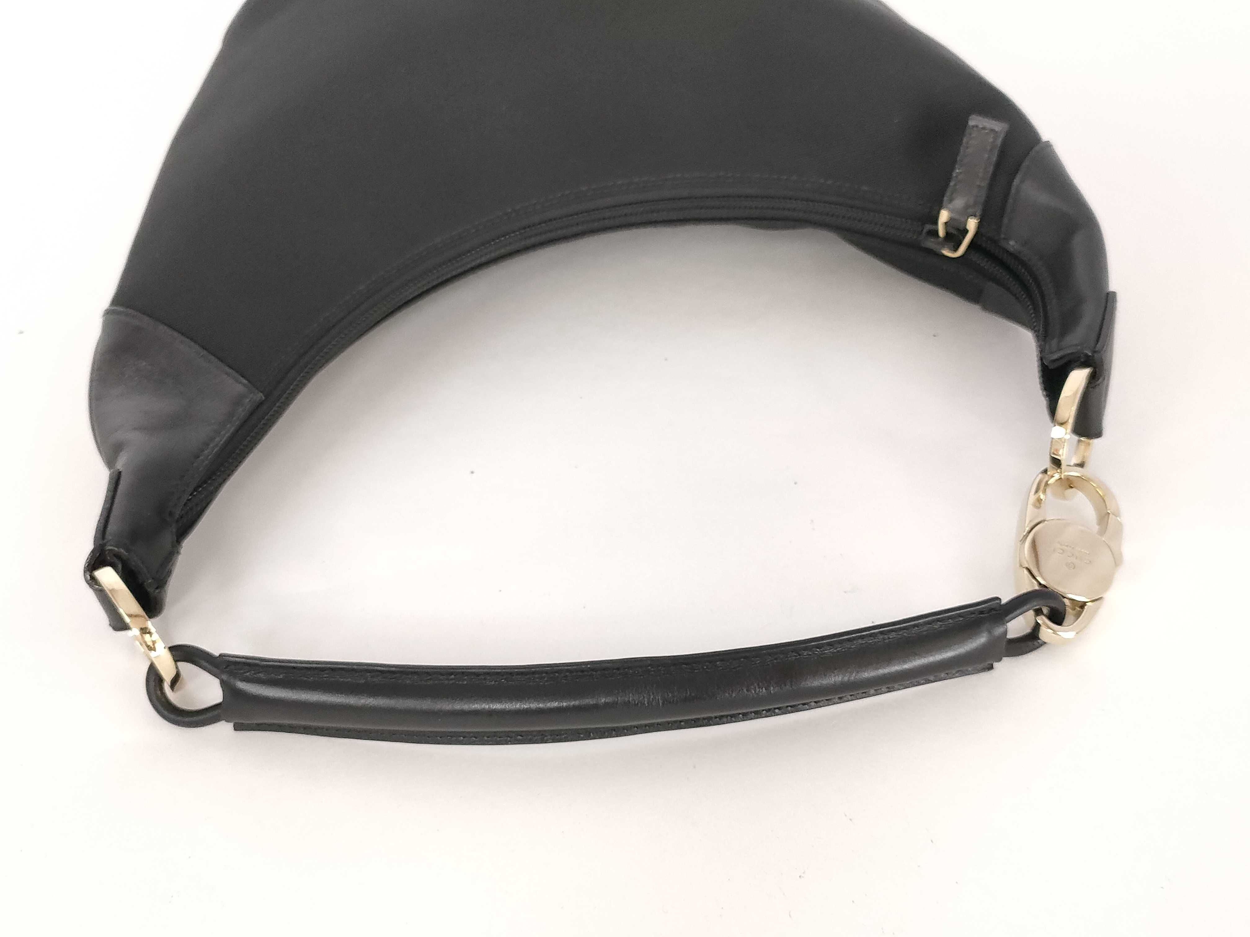 Nylon One-Shoulder Handbag, Black — view 3