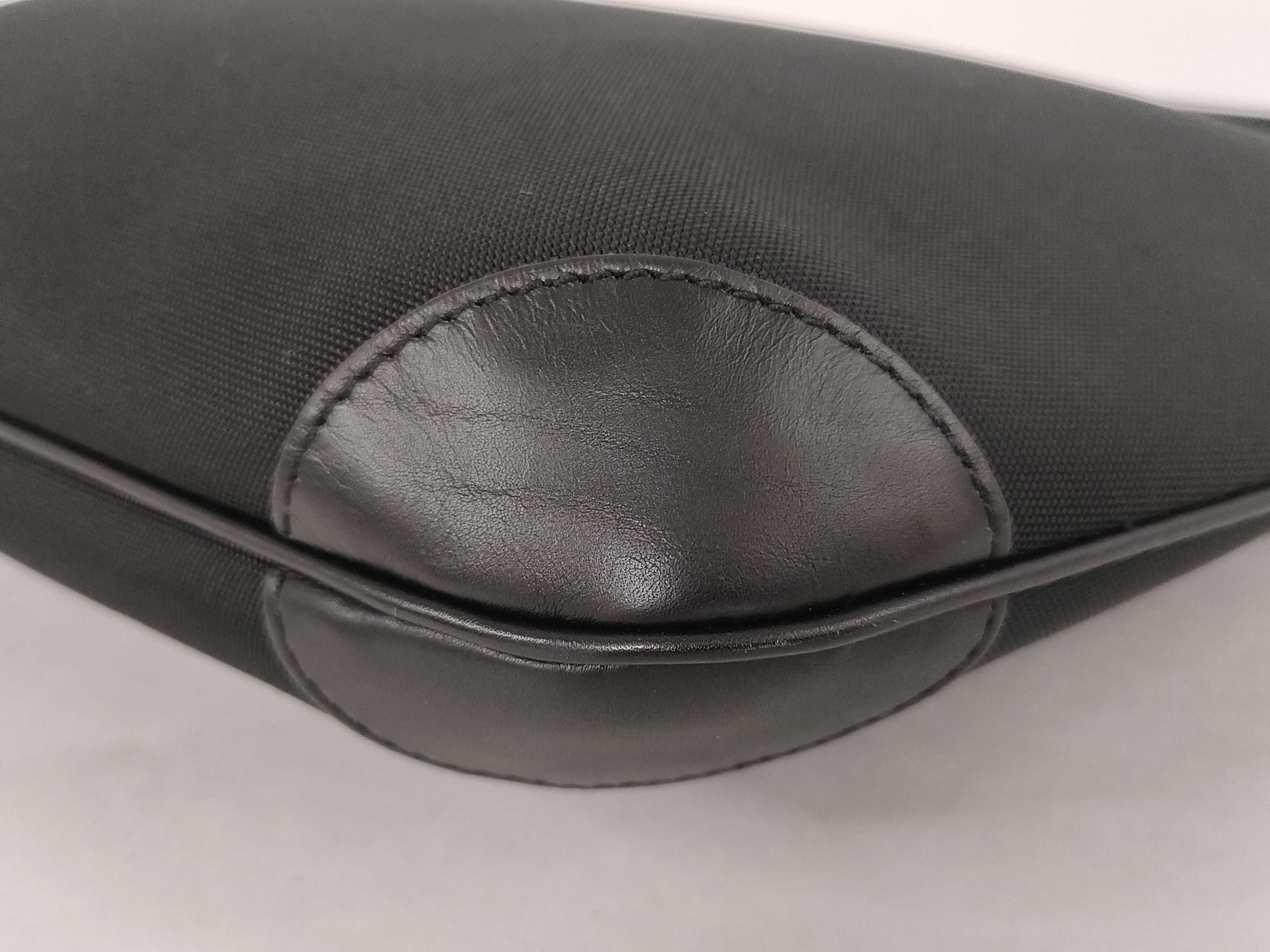 Nylon One-Shoulder Handbag, Black — view 6