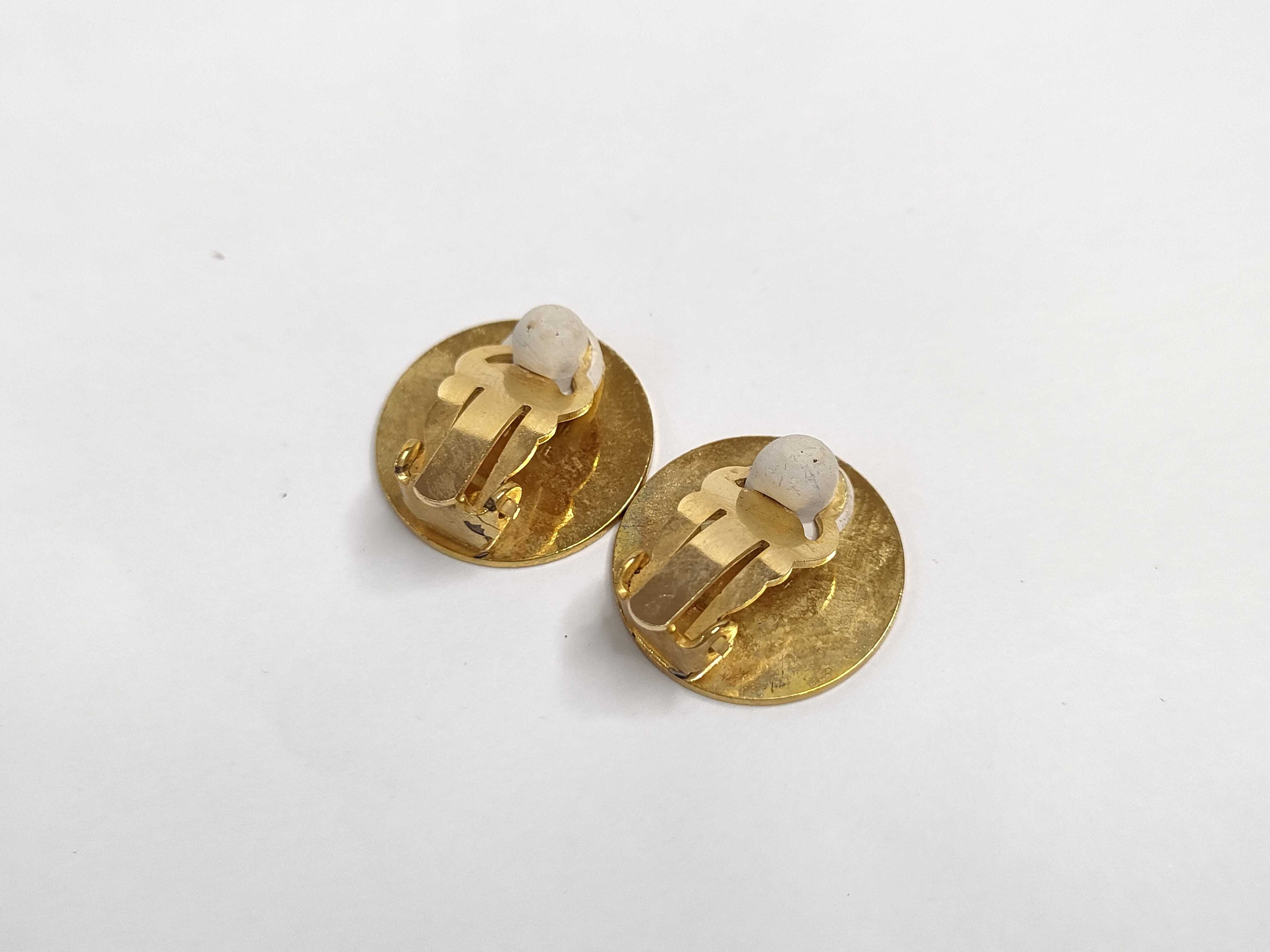 Sellier Earrings (Pair) GP Gold Scratch Earrings — view 2
