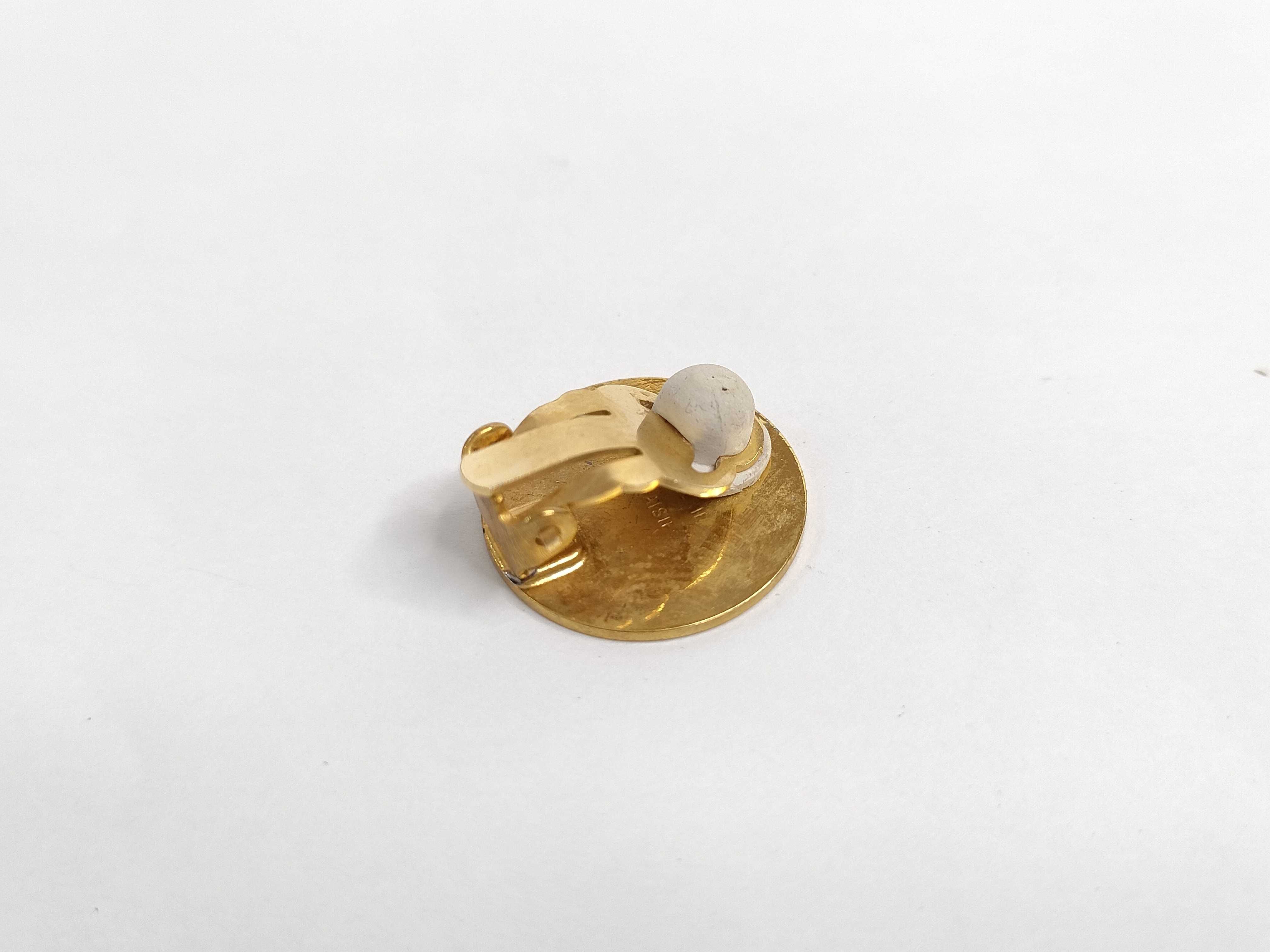 Sellier Earrings (Pair) GP Gold Scratch Earrings — view 7