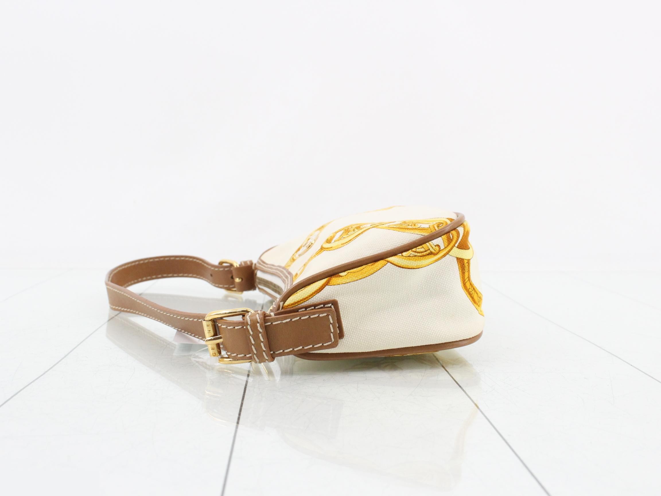 Triomphe Chain Canvas One-Shoulder Bag — view 4