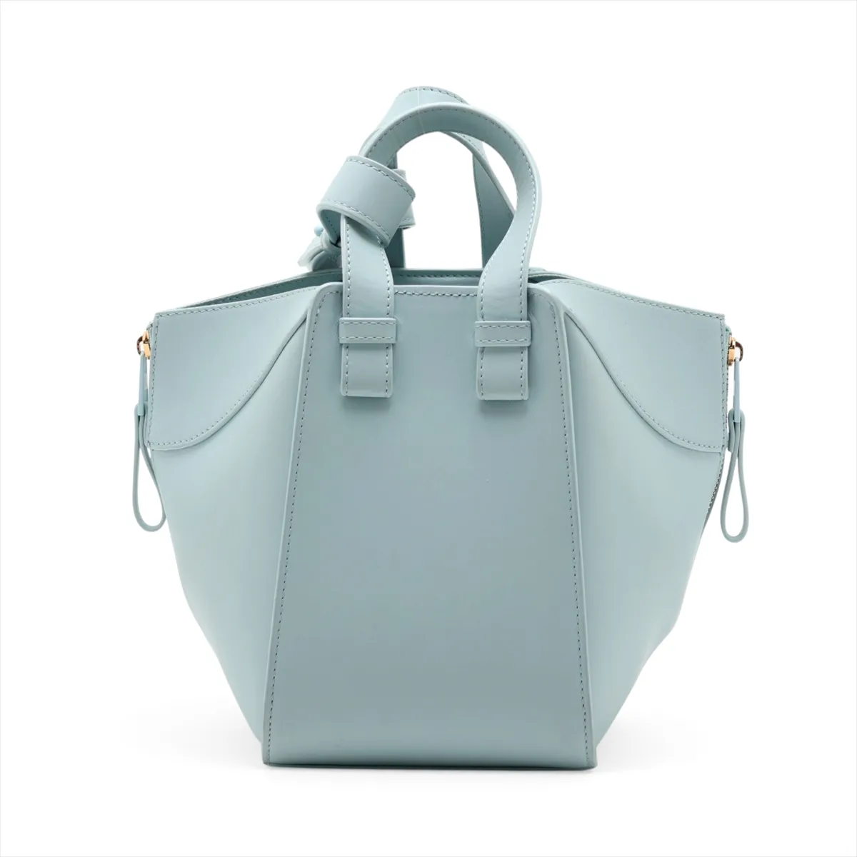 Hammock Compact Leather 2-Way Handbag, Blue — view 2