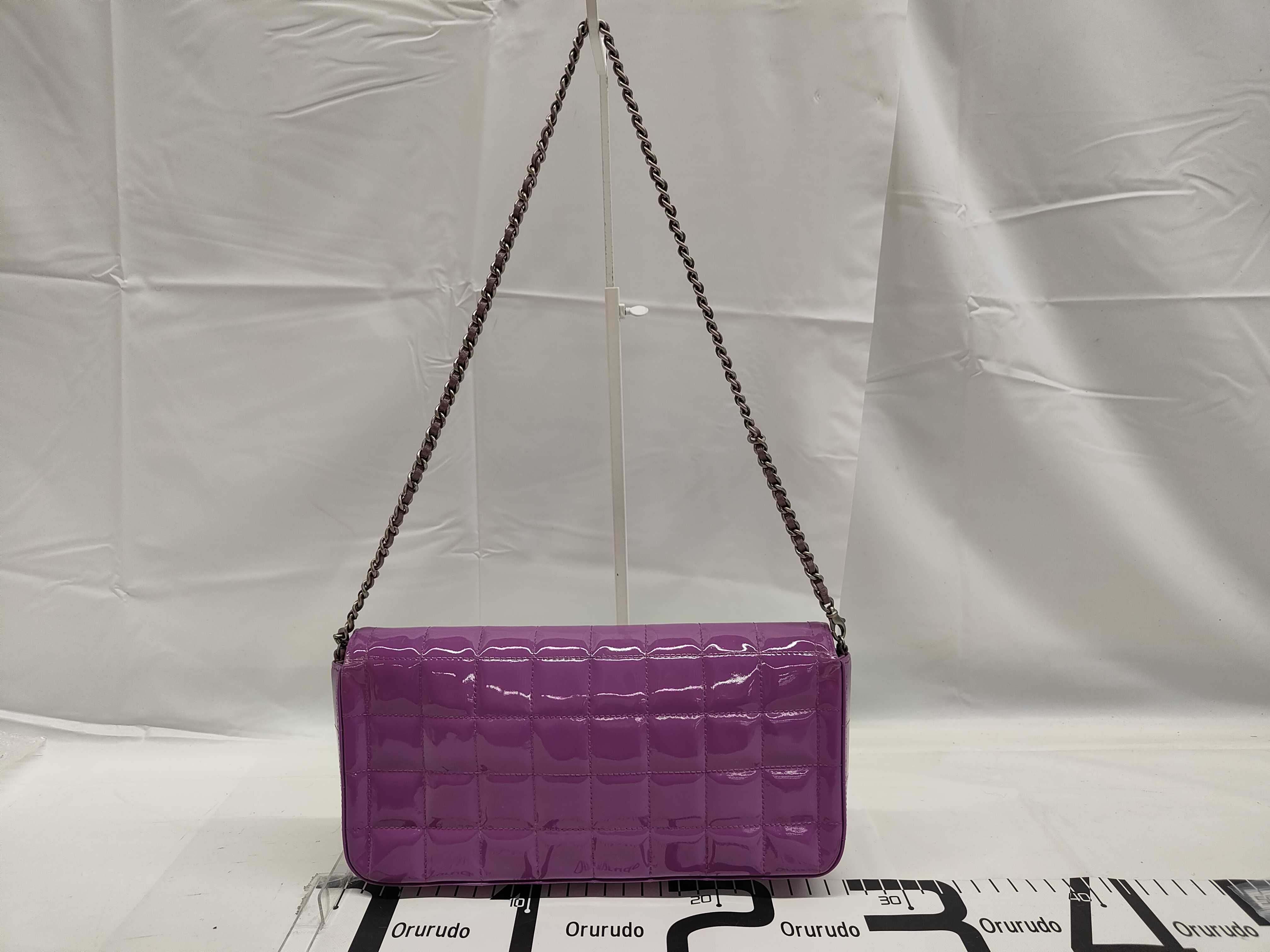Enamel (Bag) Enamel Coco Mark Chain Shoulder Bag Purple Shoulder Bag — view 2