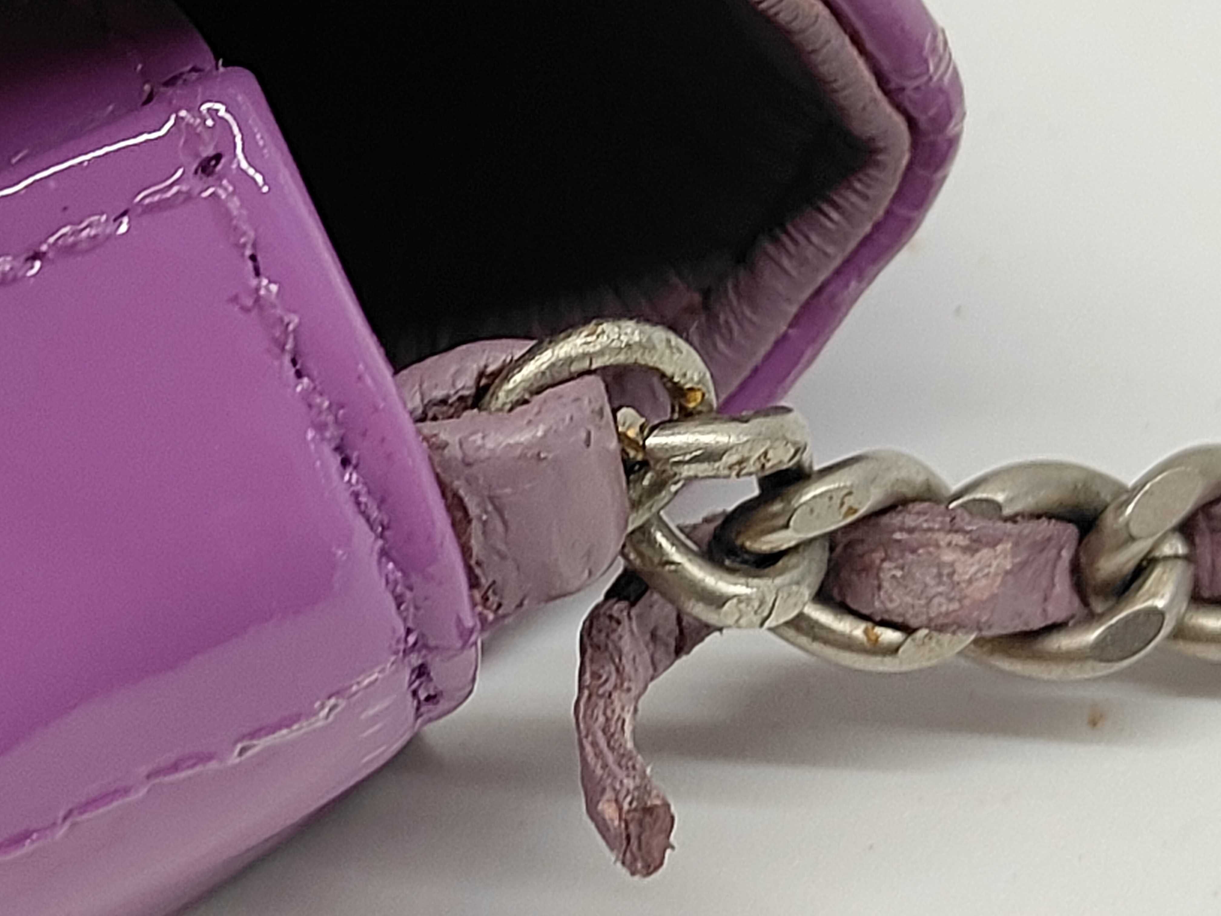 Enamel (Bag) Enamel Coco Mark Chain Shoulder Bag Purple Shoulder Bag — view 12