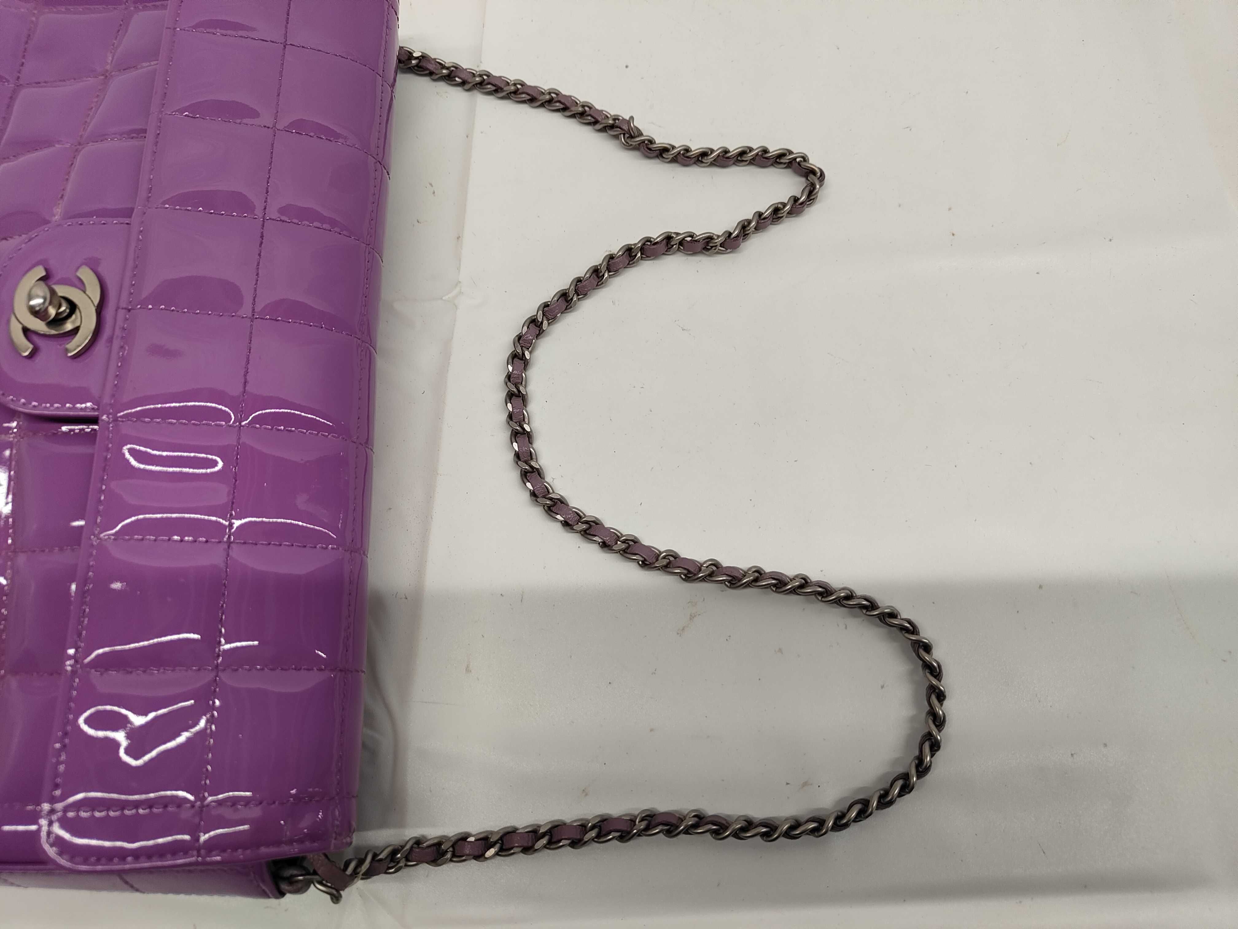 Enamel (Bag) Enamel Coco Mark Chain Shoulder Bag Purple Shoulder Bag — view 3