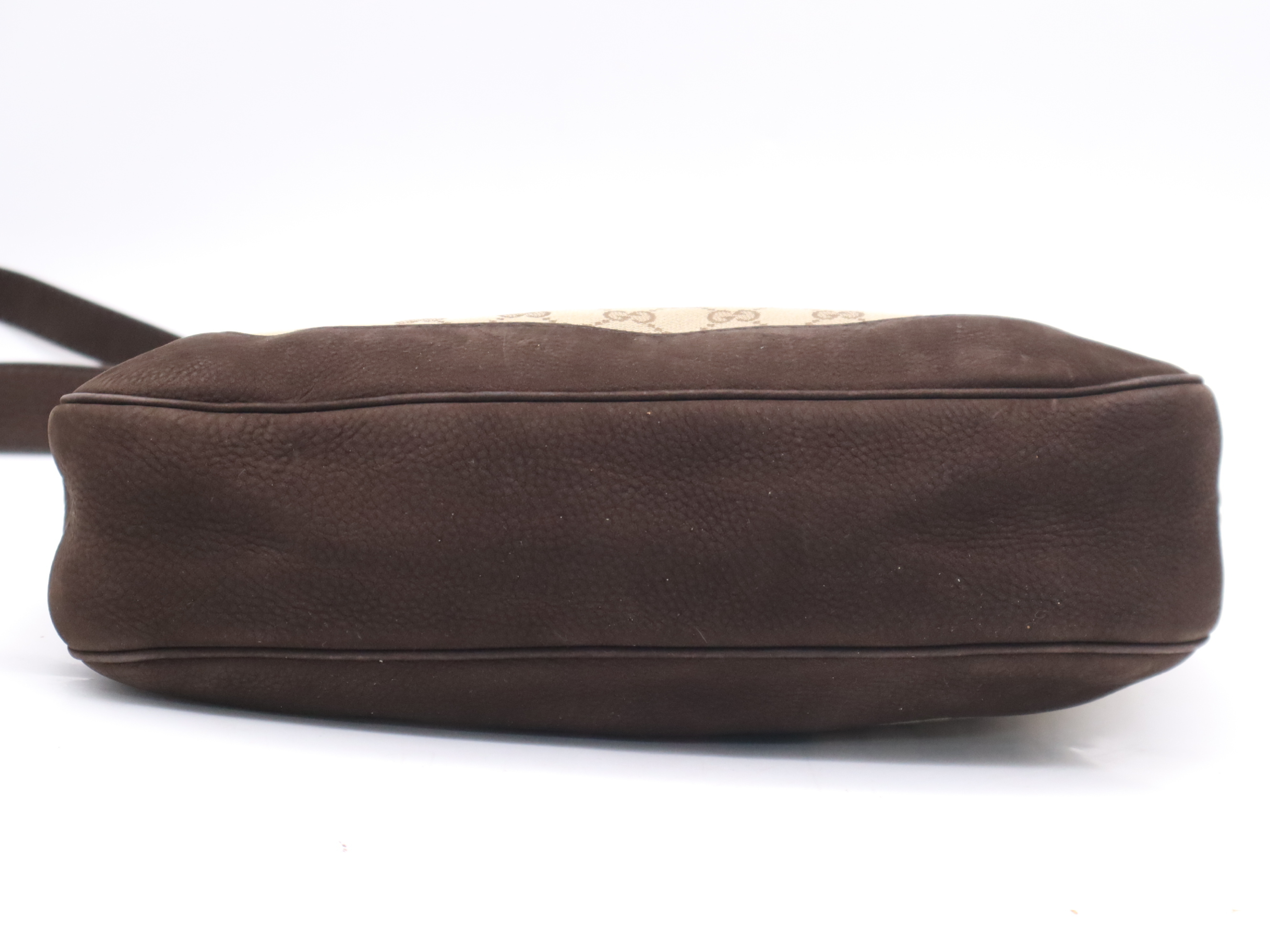 277520 GG Canvas x Leather Jackie Sherry Line Brown Gold Hardware Shoulder Bag — view 4
