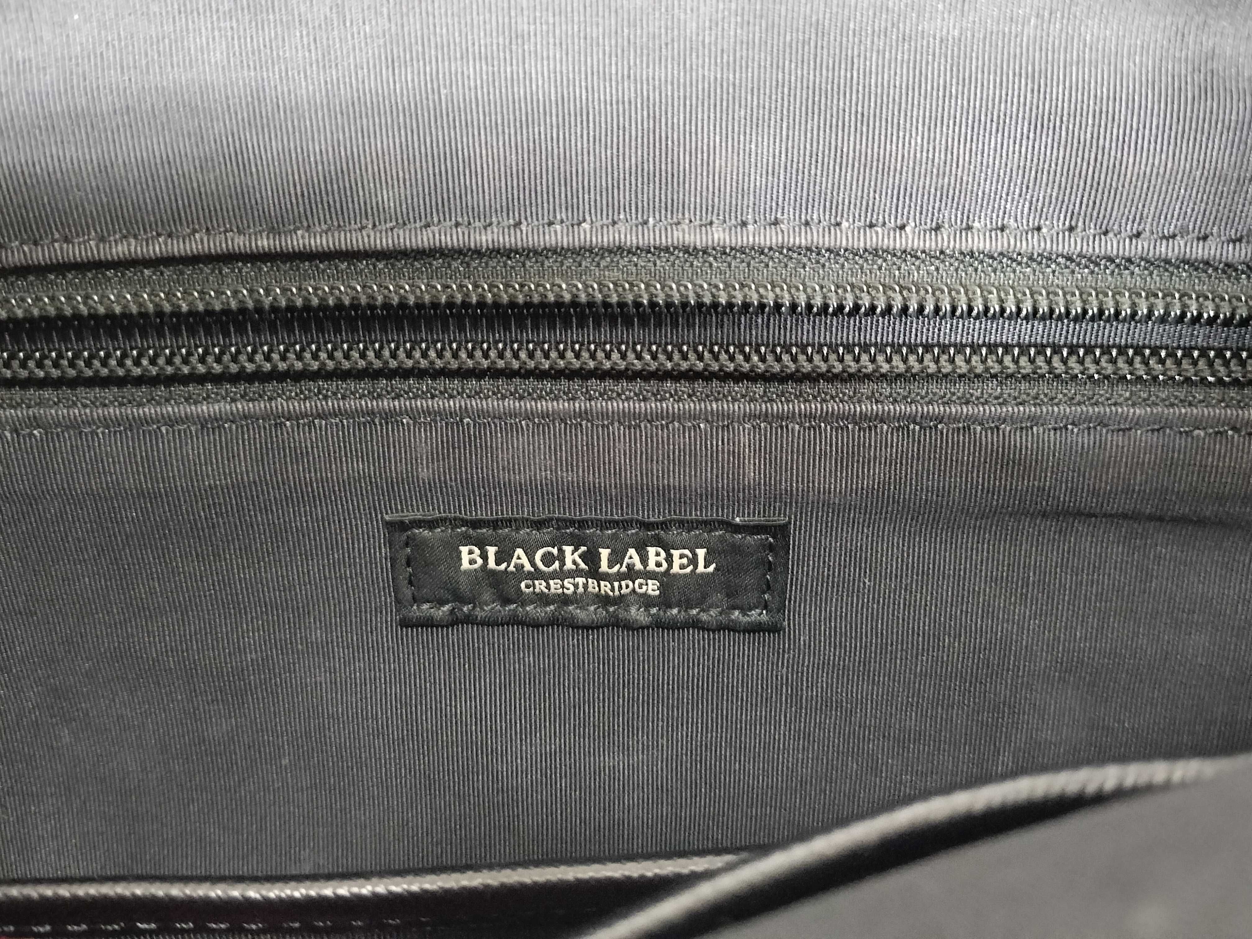 BLACK LABEL Shadow Check Business Bag Briefcase Nylon x Leather Black Business Bag — view 13