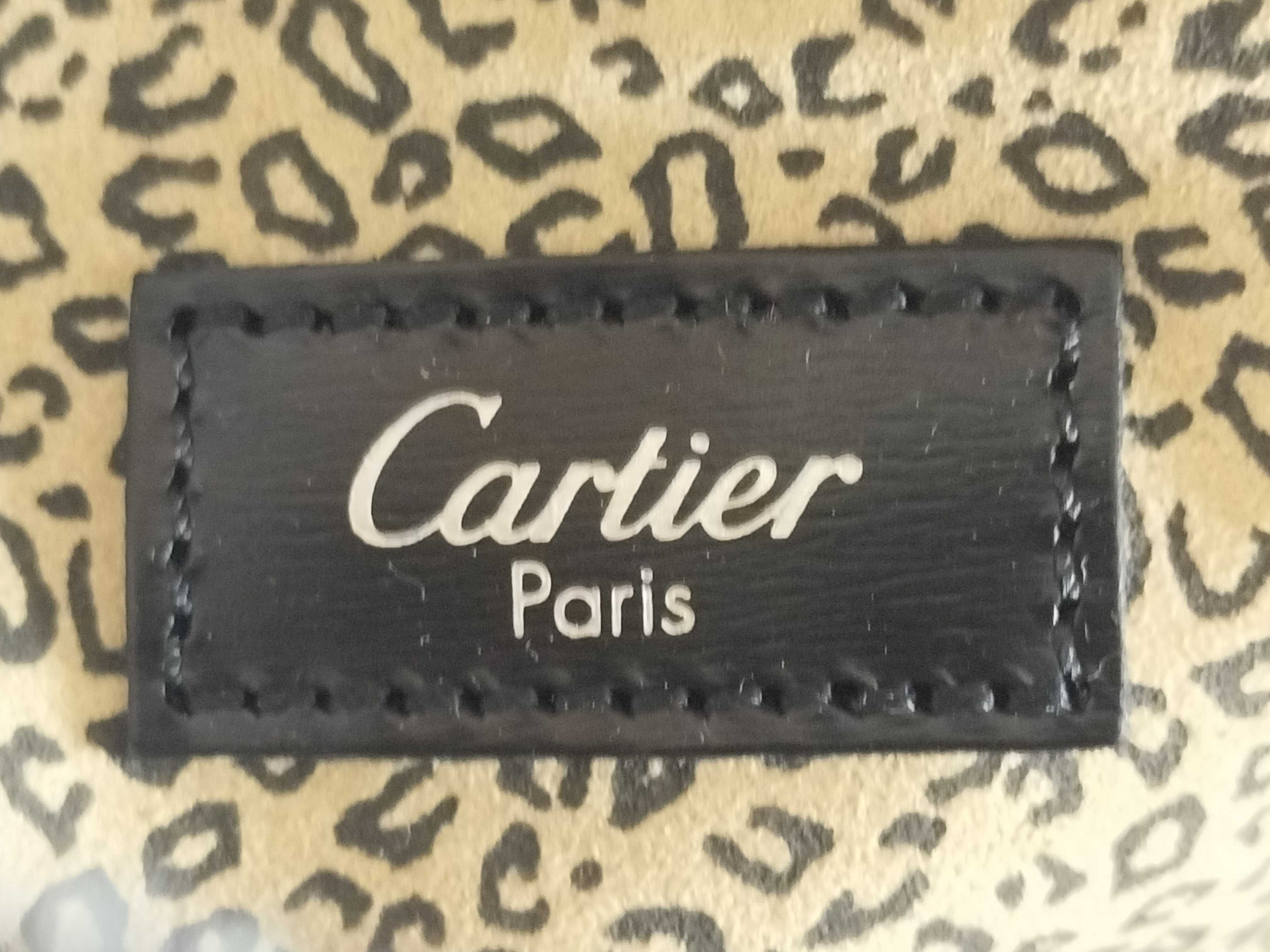 Panthère Leather Handbag, Black — view 12