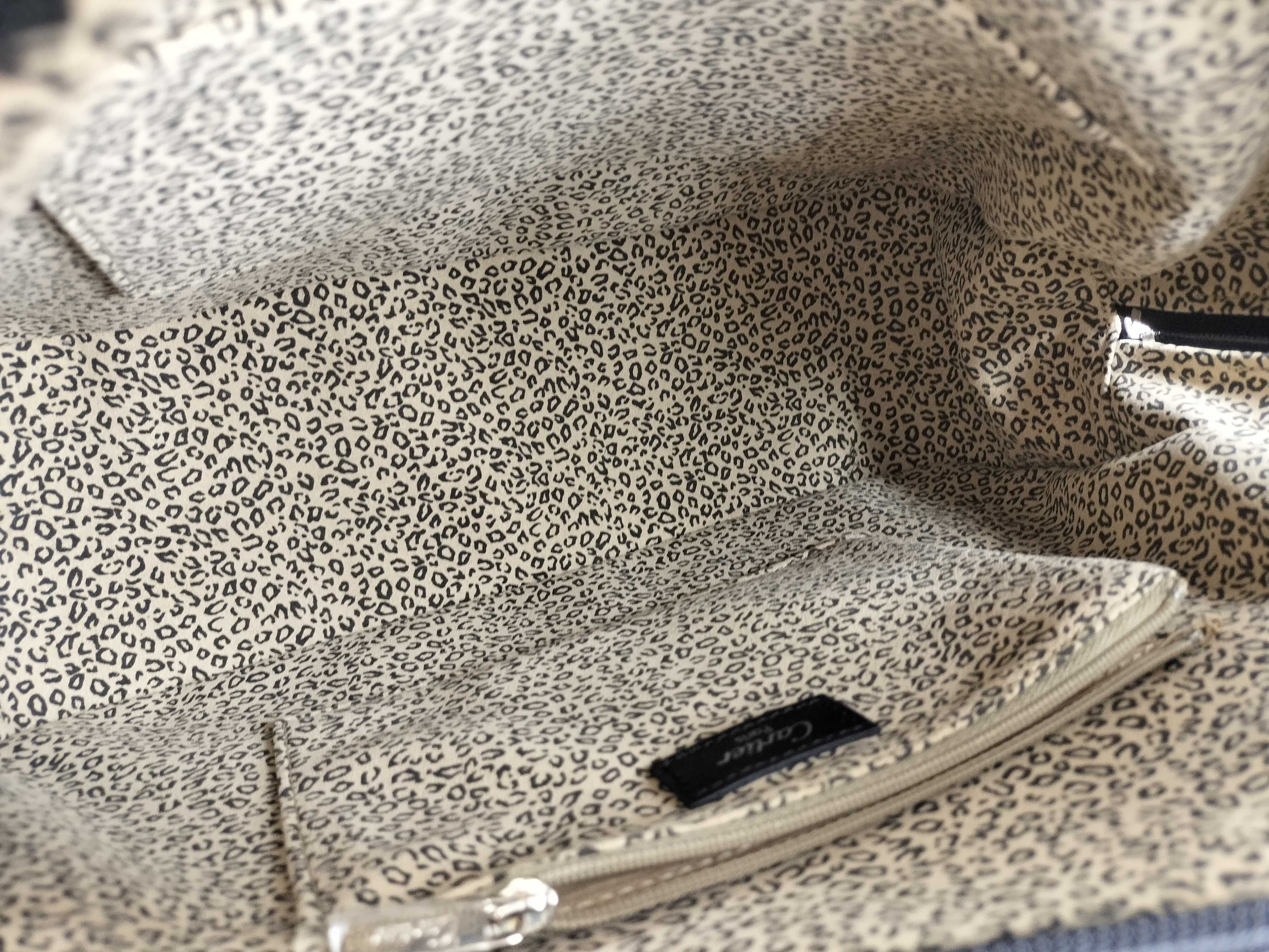 Panthère Leather Handbag, Black — view 10
