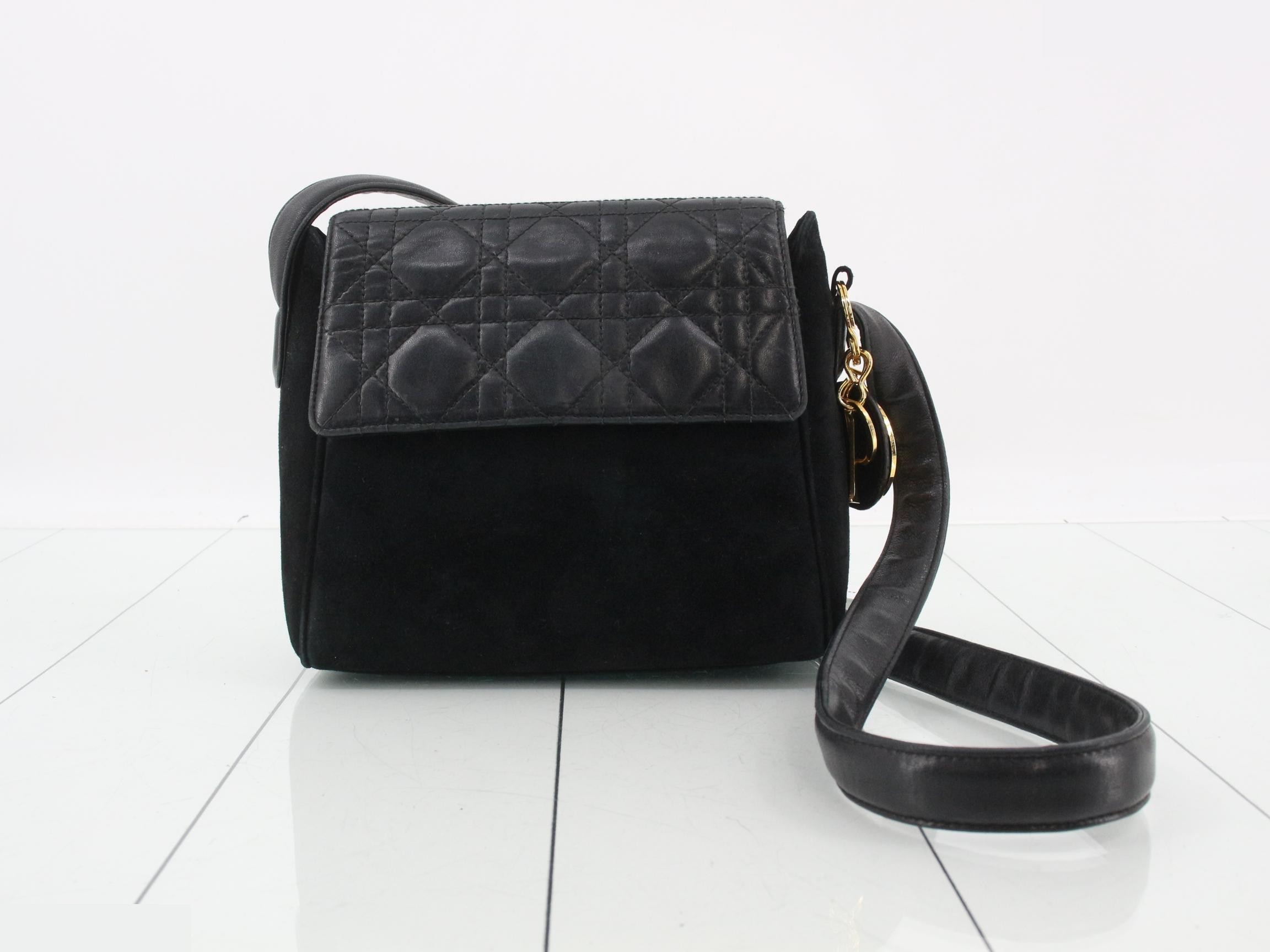 Other lines: Bags & Shoulder Bags - Cannage Suede Leather Black