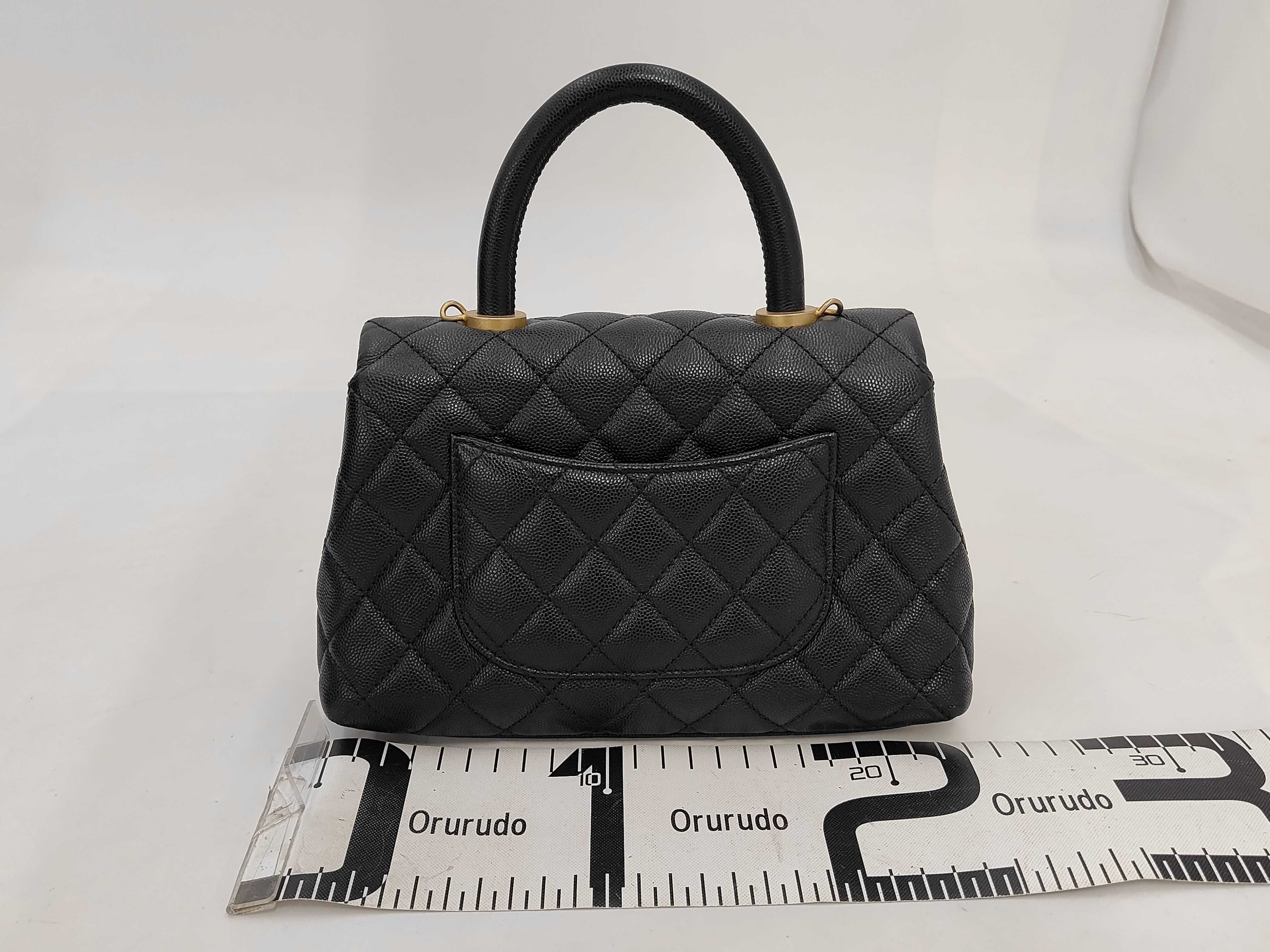 Coco Handle Small Matelassé Caviar Black GP Shoulder Bag — view 2