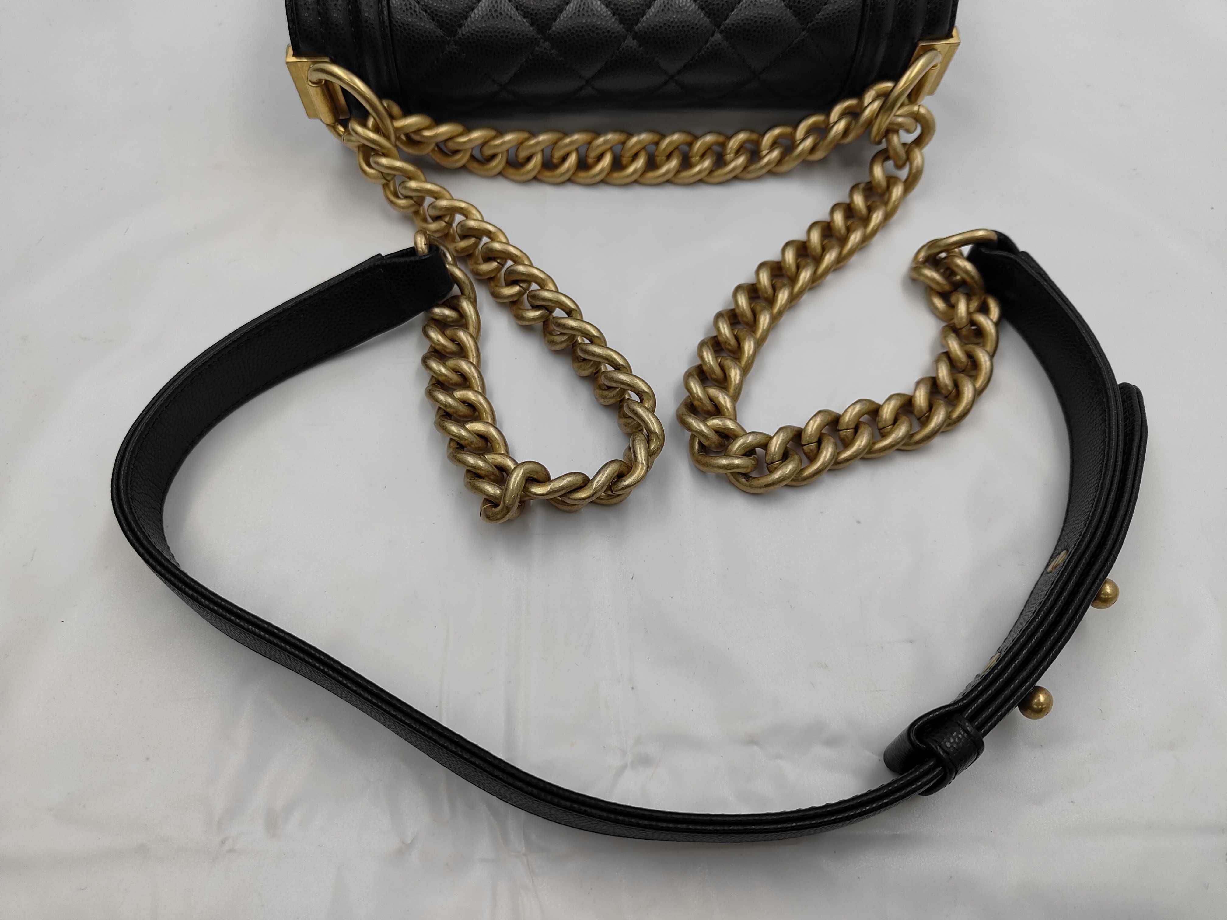 Boy Chanel Small Gold Hardware Caviar Leather IC Plate Shoulder Bag — view 3