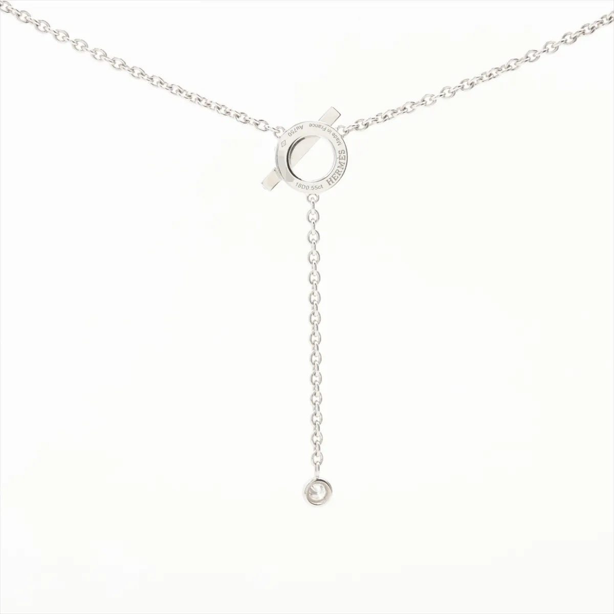 Finesse Diamond Necklace 750 (WG) 8.4g D0.55 20K205259 Small chip on the culet — view 2