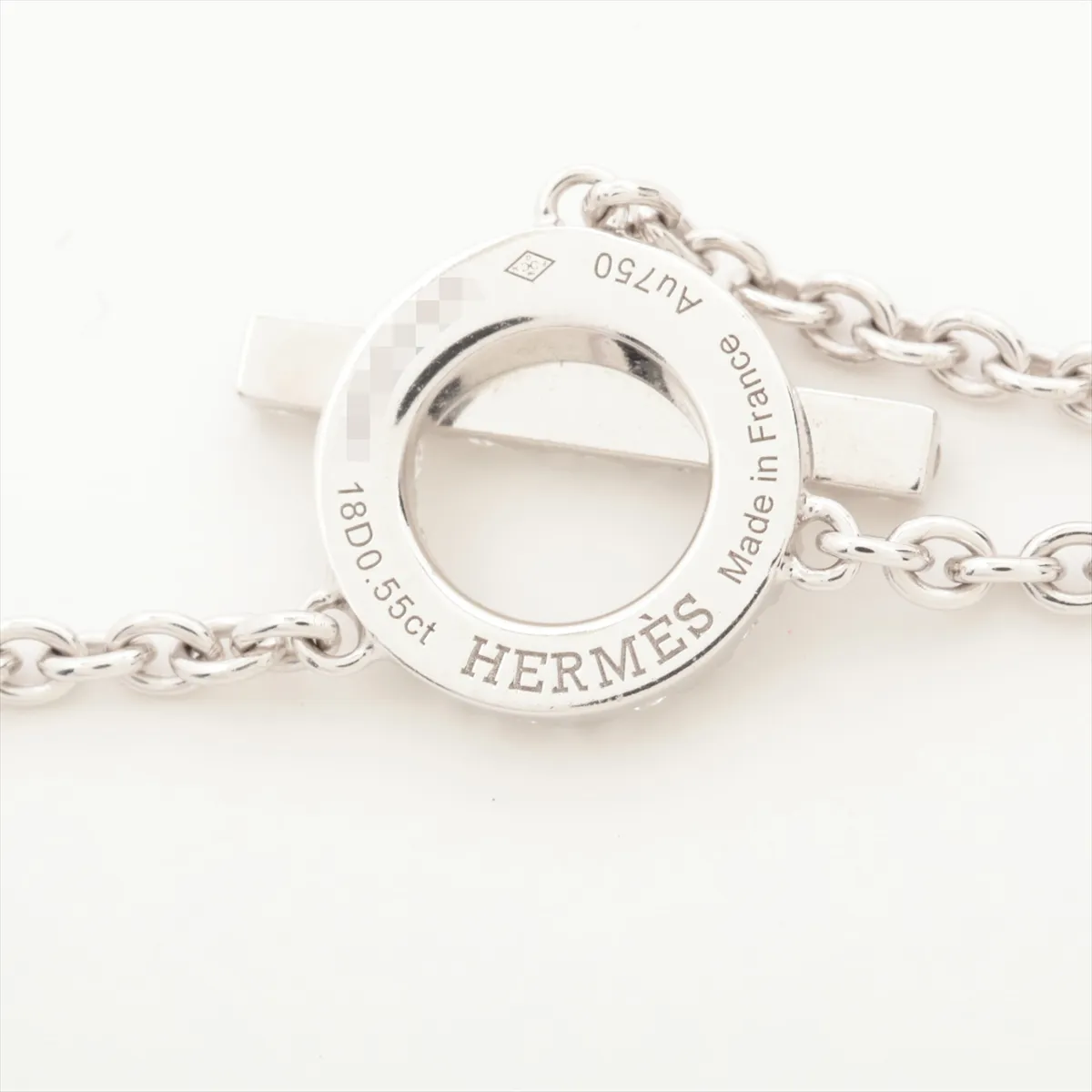 Finesse Diamond Necklace 750 (WG) 8.4g D0.55 20K205259 Small chip on the culet — view 4