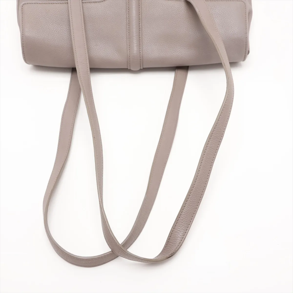 Soft 16-Case Medium Leather Shoulder Bag, Gray — view 5