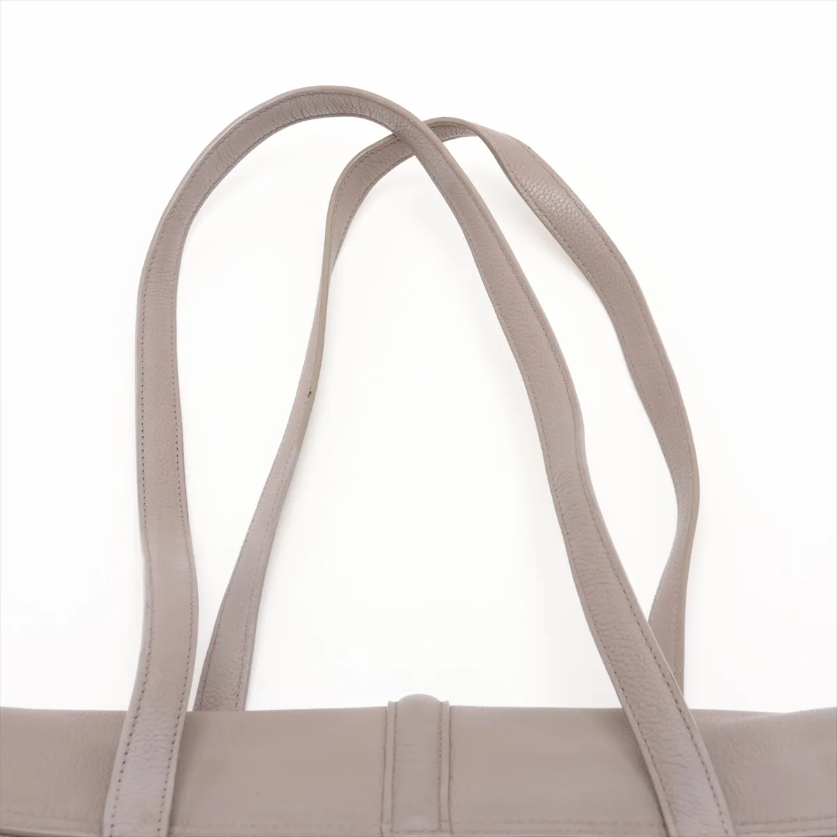 Soft 16-Case Medium Leather Shoulder Bag, Gray — view 6