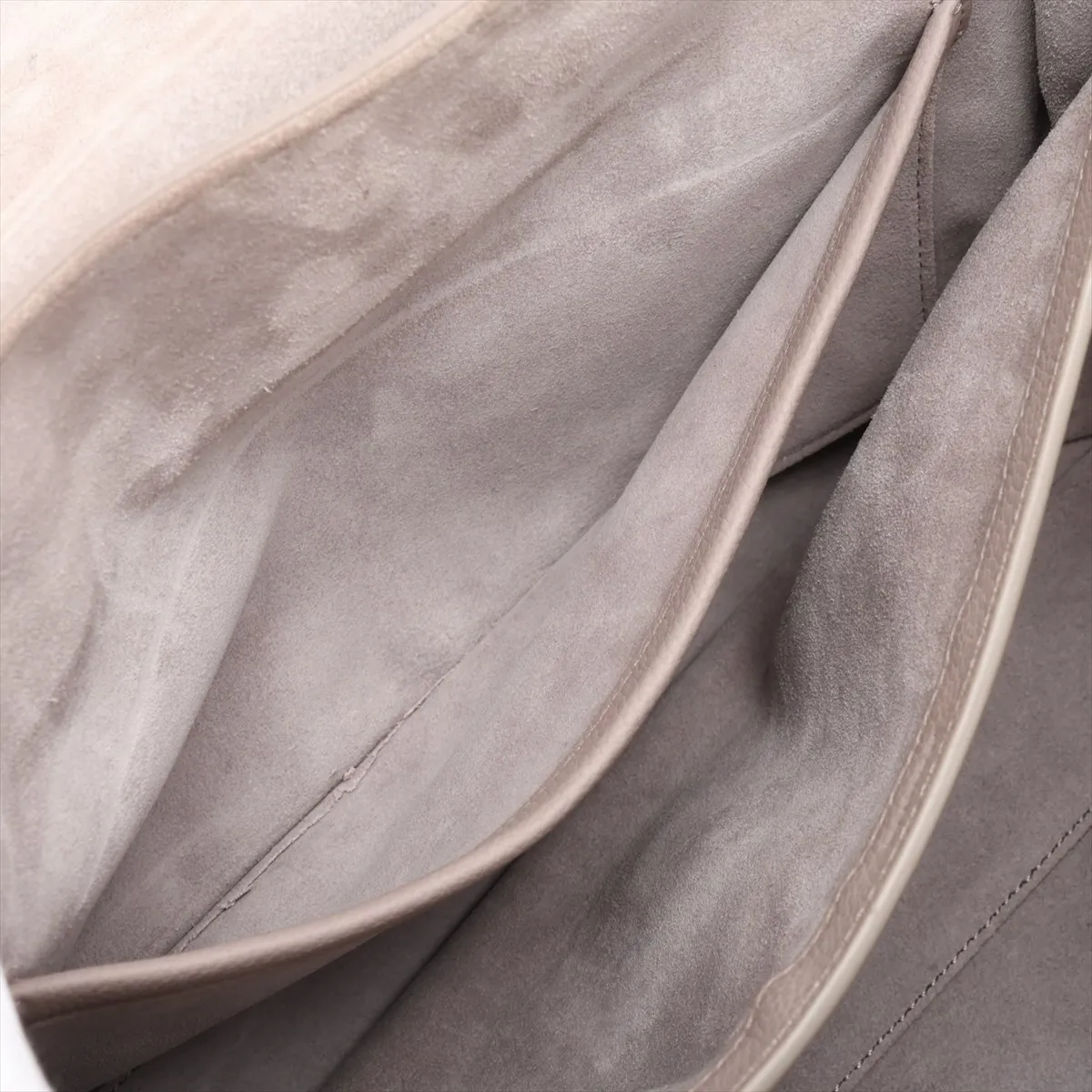 Soft 16-Case Medium Leather Shoulder Bag, Gray — view 9