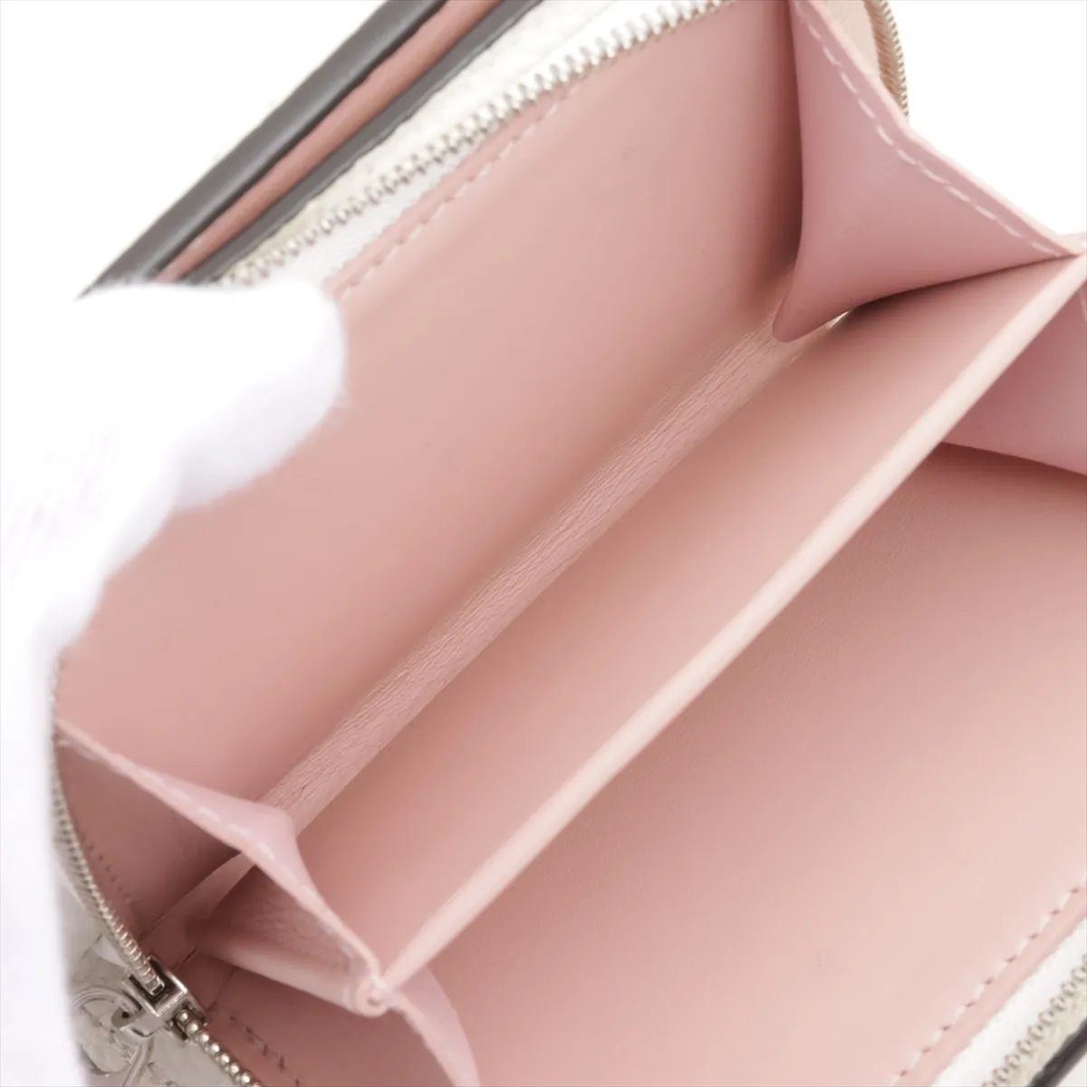 Mahina Portefeuil Claire M80554 White x Pink Compact Wallet RFID Reactive — view 8