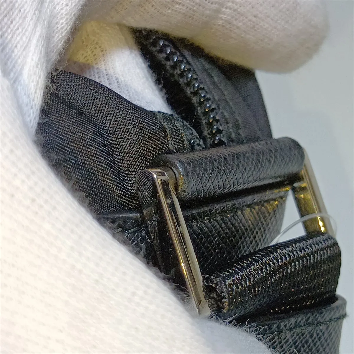 Tessuto Nylon Shoulder Bag, Black — view 12