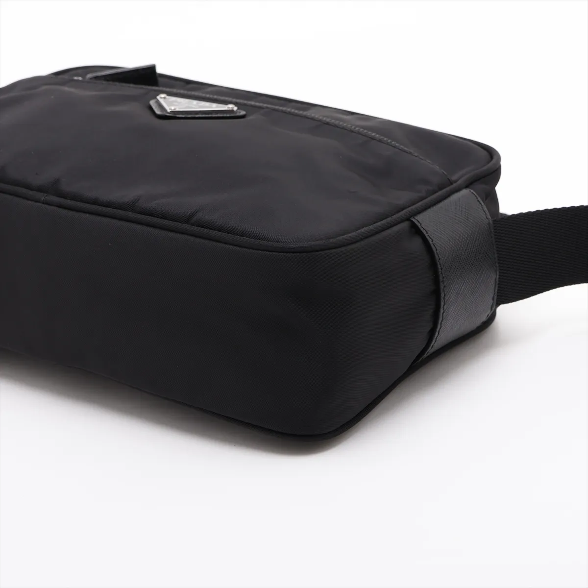 Tessuto Nylon Shoulder Bag, Black — view 3