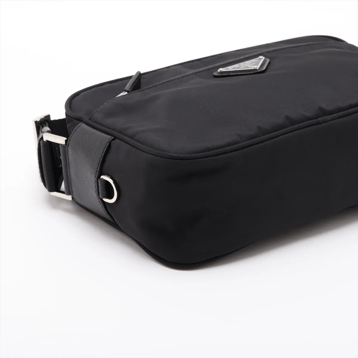 Tessuto Nylon Shoulder Bag, Black — view 4