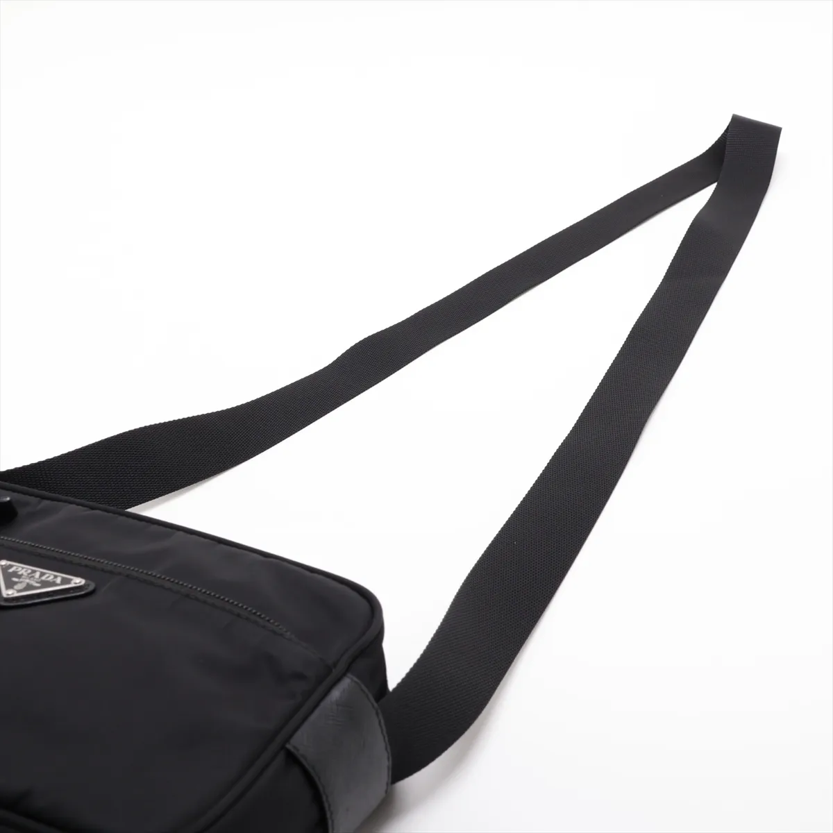 Tessuto Nylon Shoulder Bag, Black — view 5