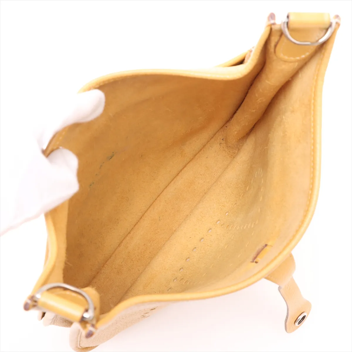 Evelyn 2 29 PM Amazon Taurillon Clemence Curry Silver hardware L:2008 — view 6