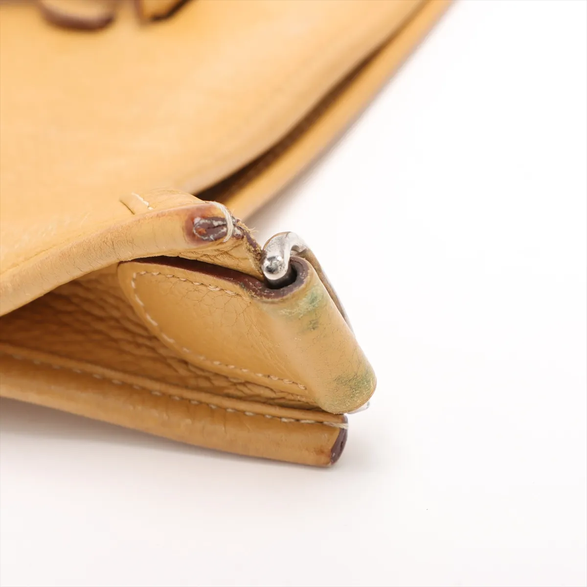 Evelyn 2 29 PM Amazon Taurillon Clemence Curry Silver hardware L:2008 — view 10
