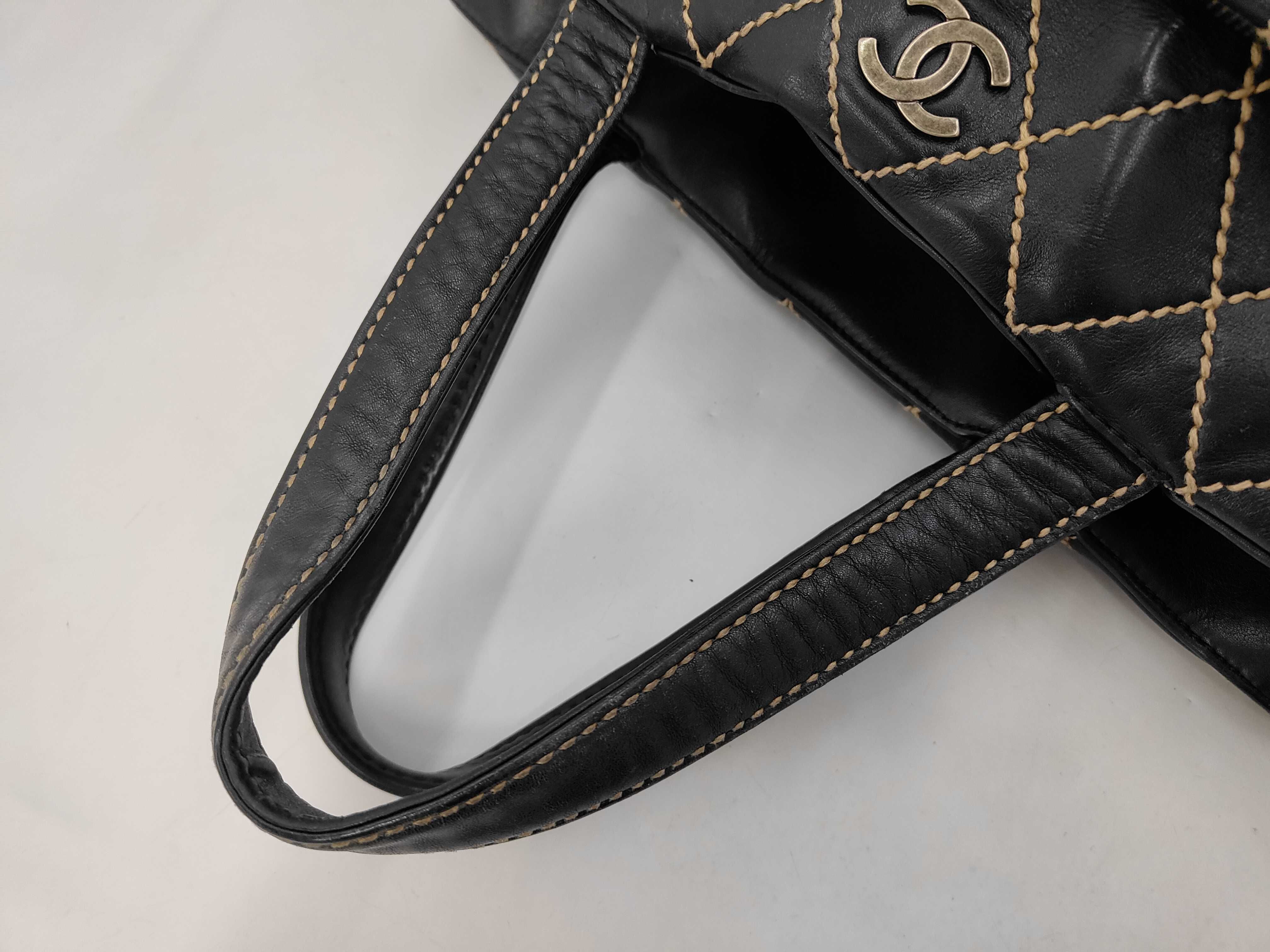 Wild Stitch Lambskin Handbag, Black with Silver Hardware, 6985329 (Handbag) — view 4