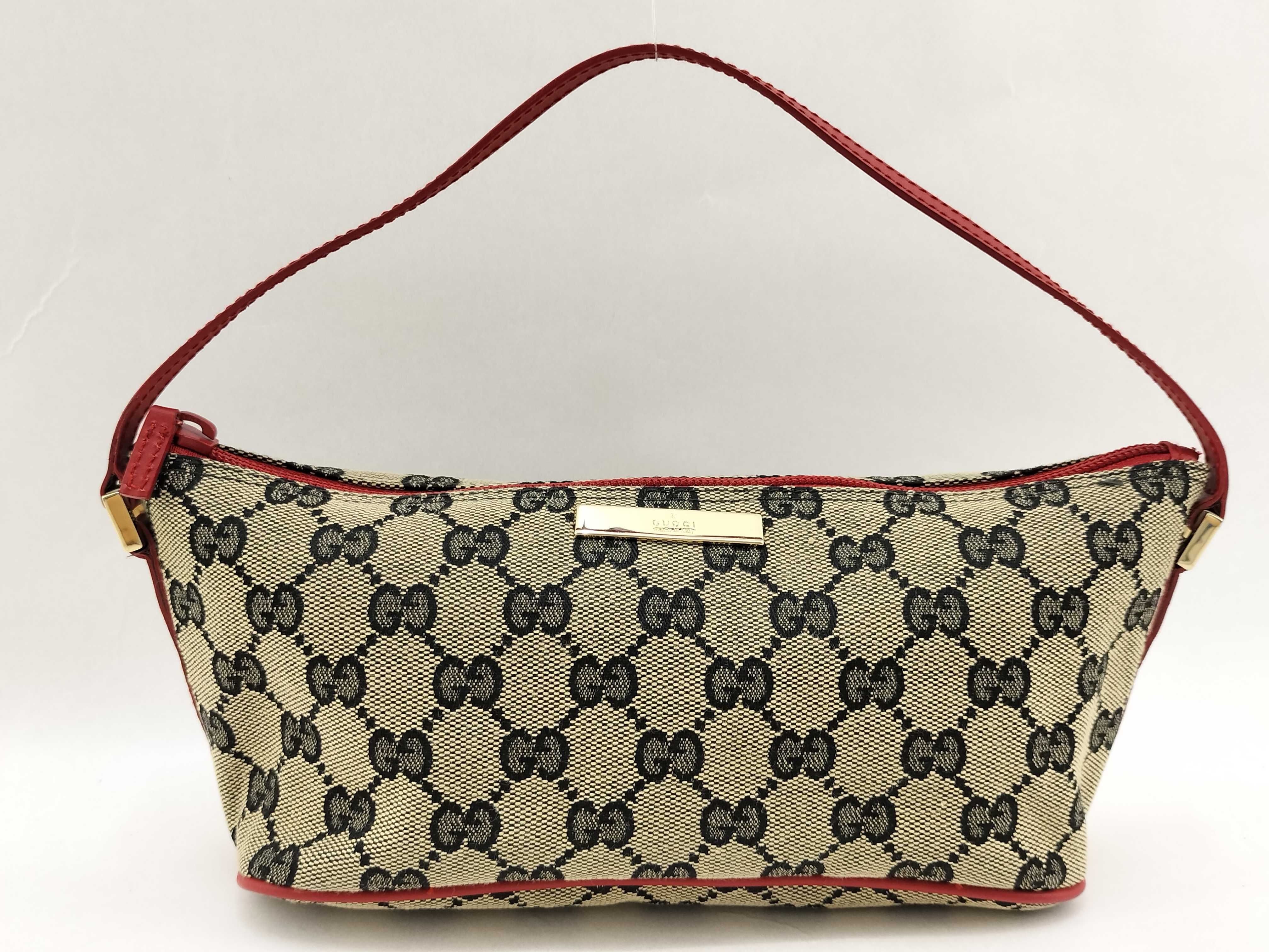 GG Canvas Accessory Pouch Handbag with GG Logo Plate 039 1103 006132 Handbag