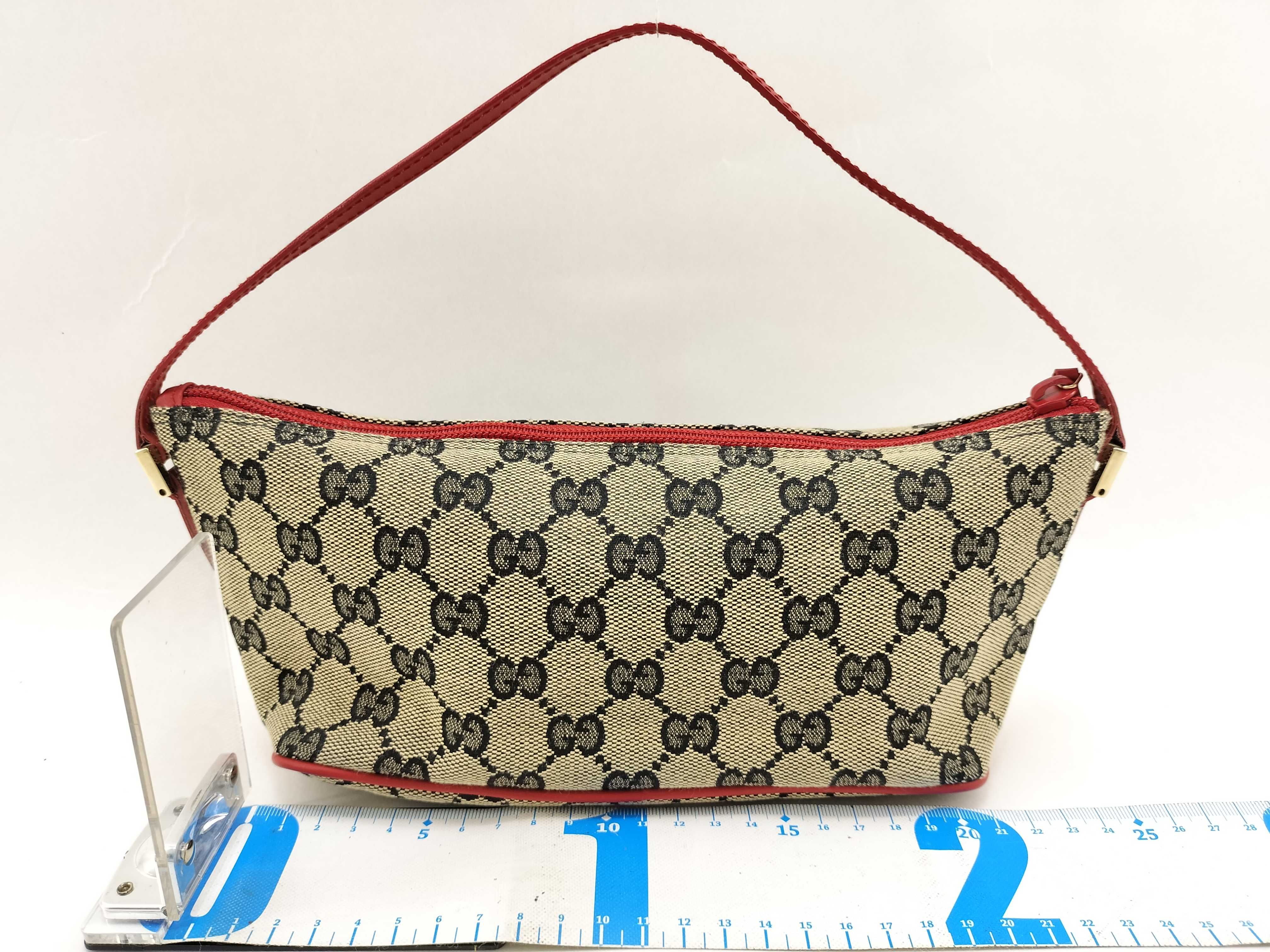 GG Canvas Accessory Pouch Handbag with GG Logo Plate 039 1103 006132 Handbag — view 2