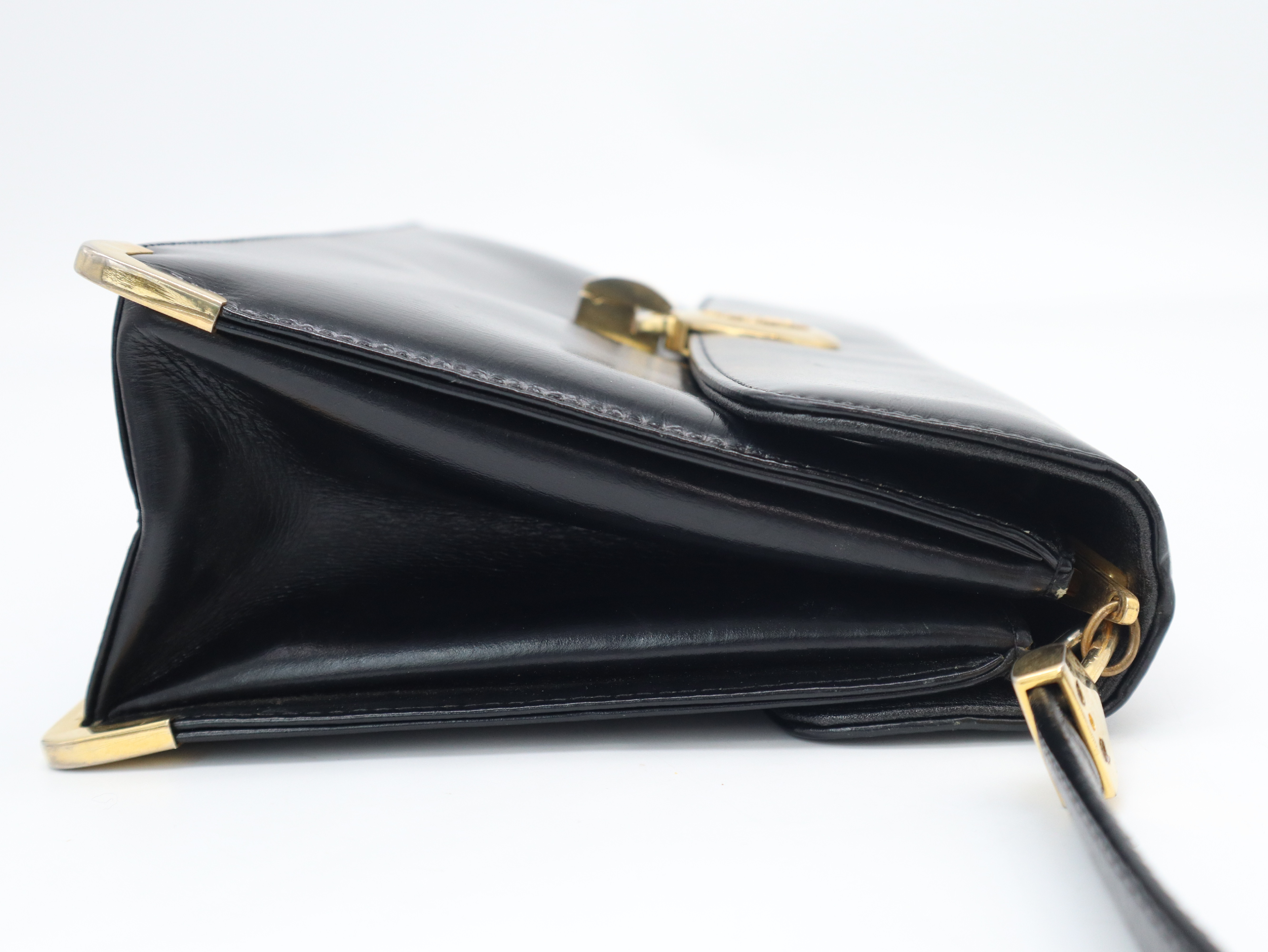 Leather Black Shoulder Bag — view 4