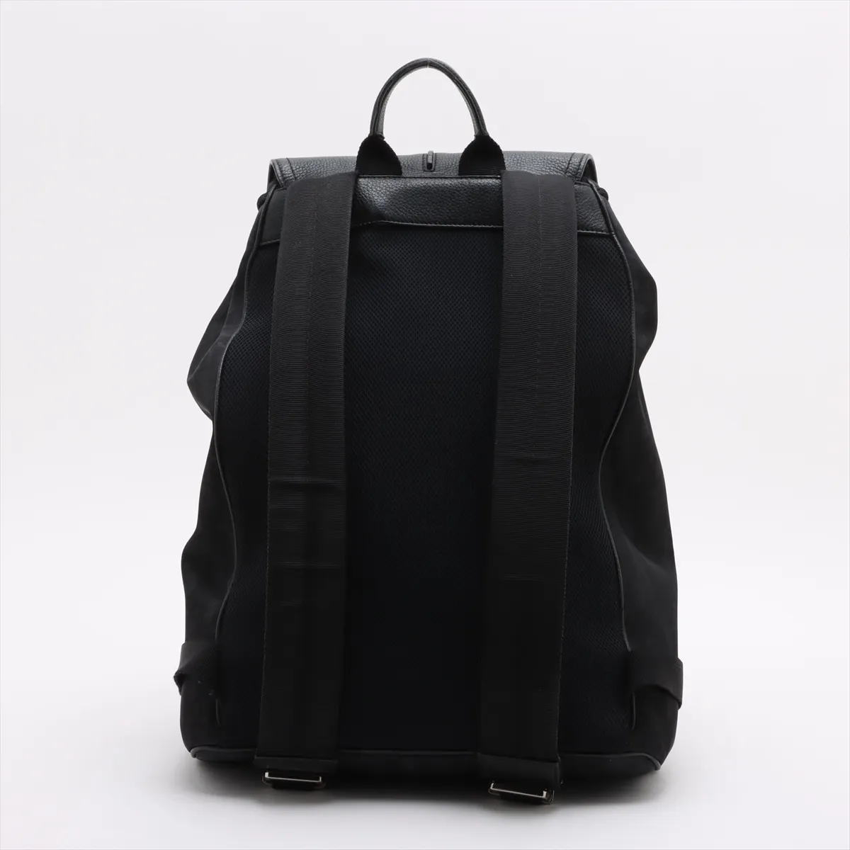 Oblique Motion Nylon x Leather Backpack/Rucksack Black — view 2