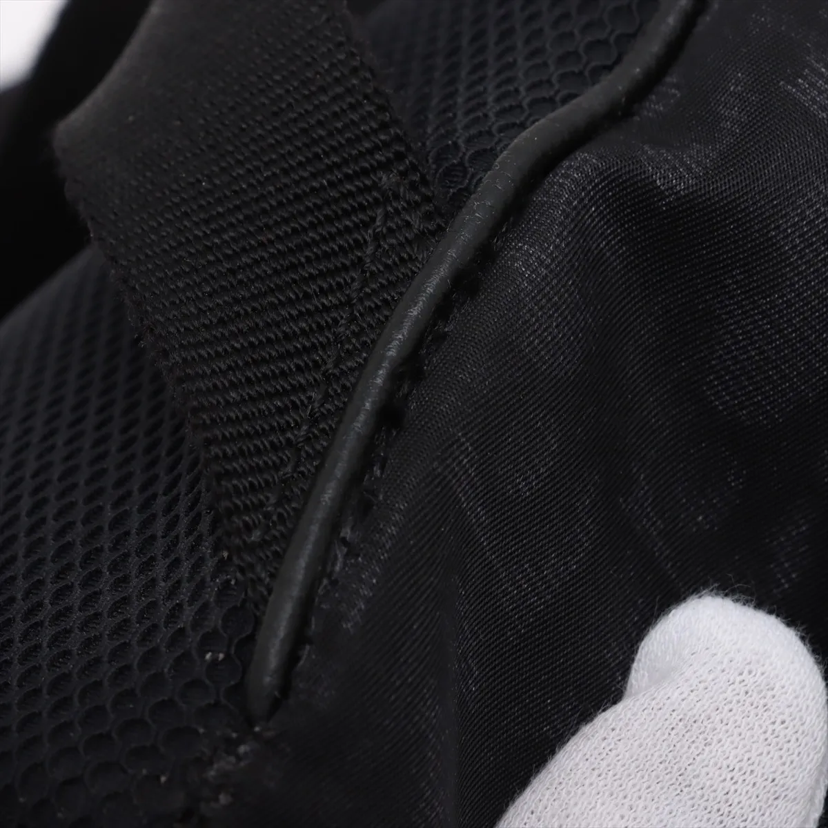 Oblique Motion Nylon x Leather Backpack/Rucksack Black — view 11