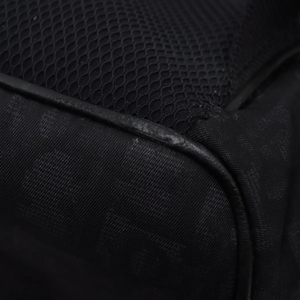 Oblique Motion Nylon x Leather Backpack/Rucksack Black — view 14