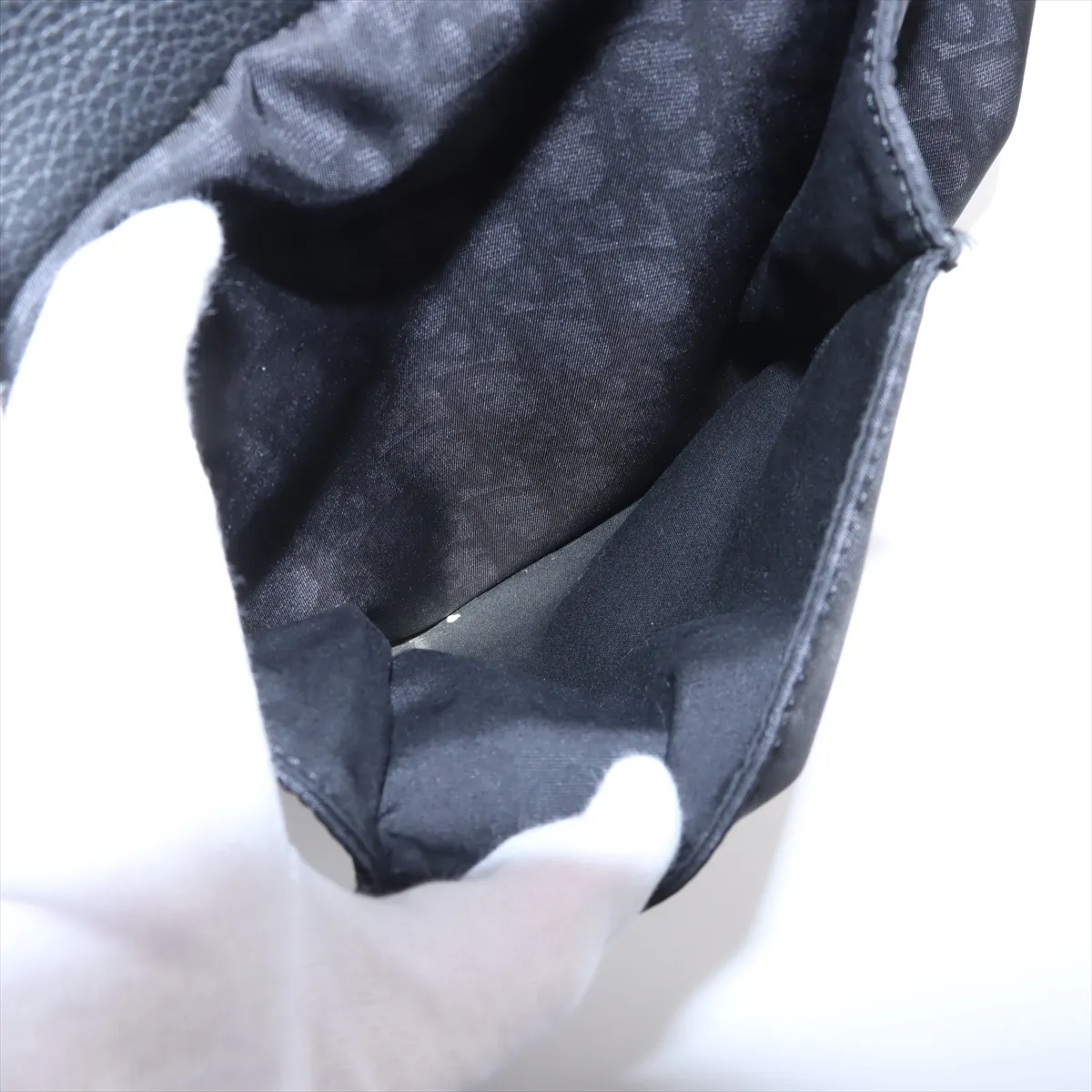 Oblique Motion Nylon x Leather Backpack/Rucksack Black — view 9