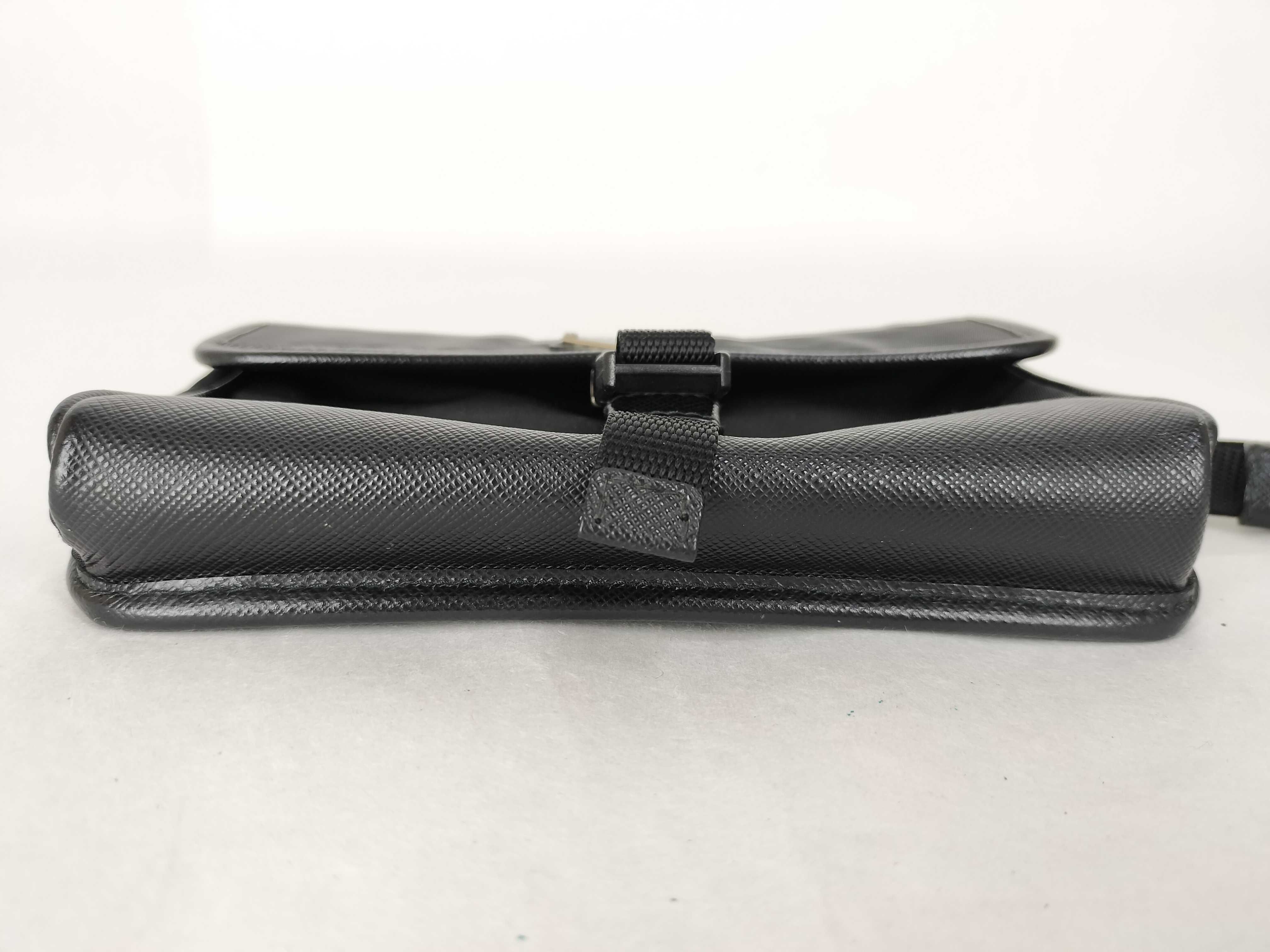 Nylon Prada Pocono Shoulder Bag, Black — view 7